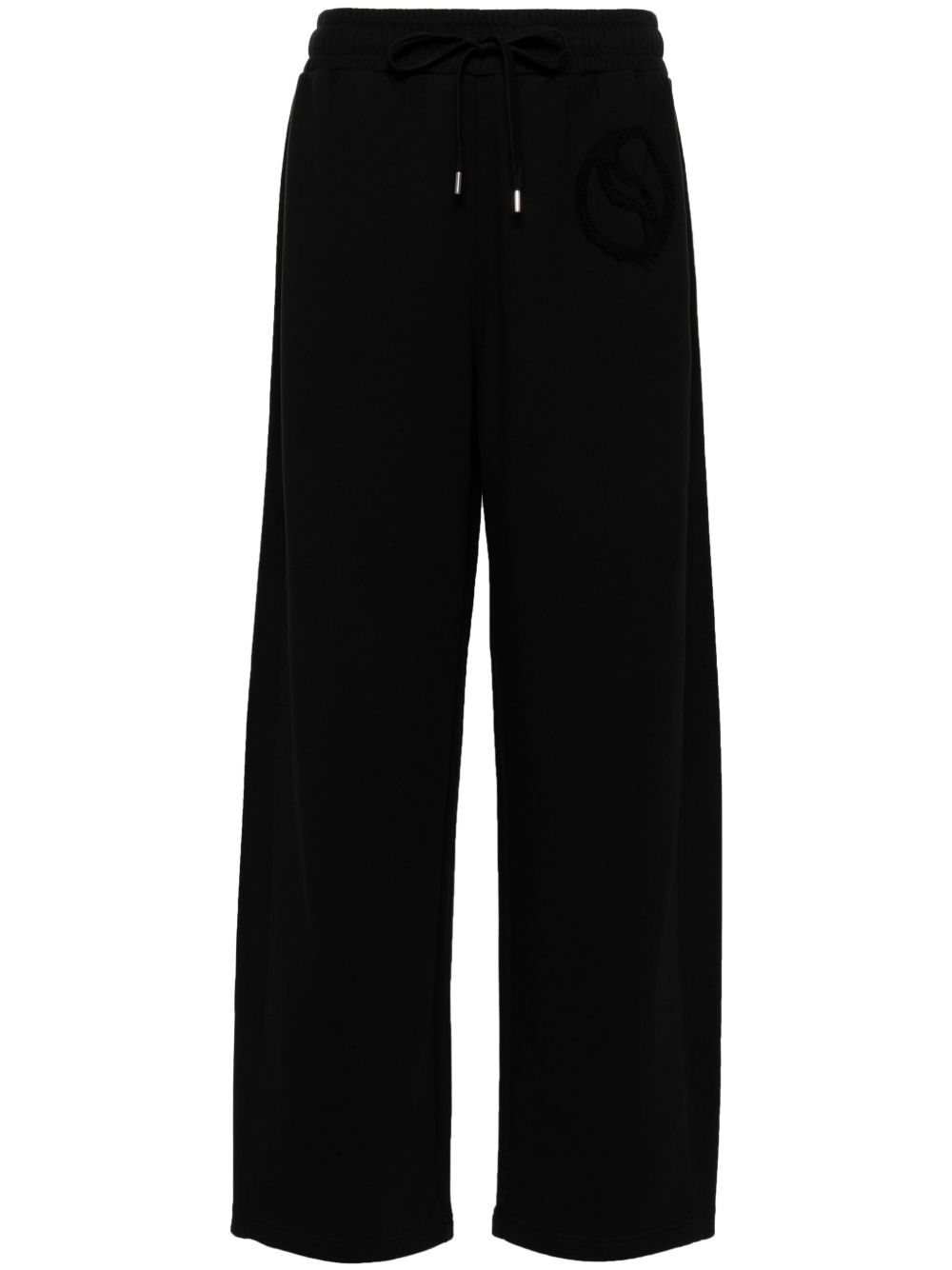 Stella McCartney 直筒棉长裤 - 黑色
