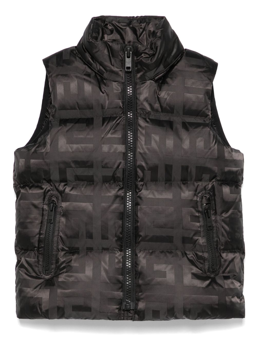 Givenchy Kids 经典logo图案马甲 - 黑色
