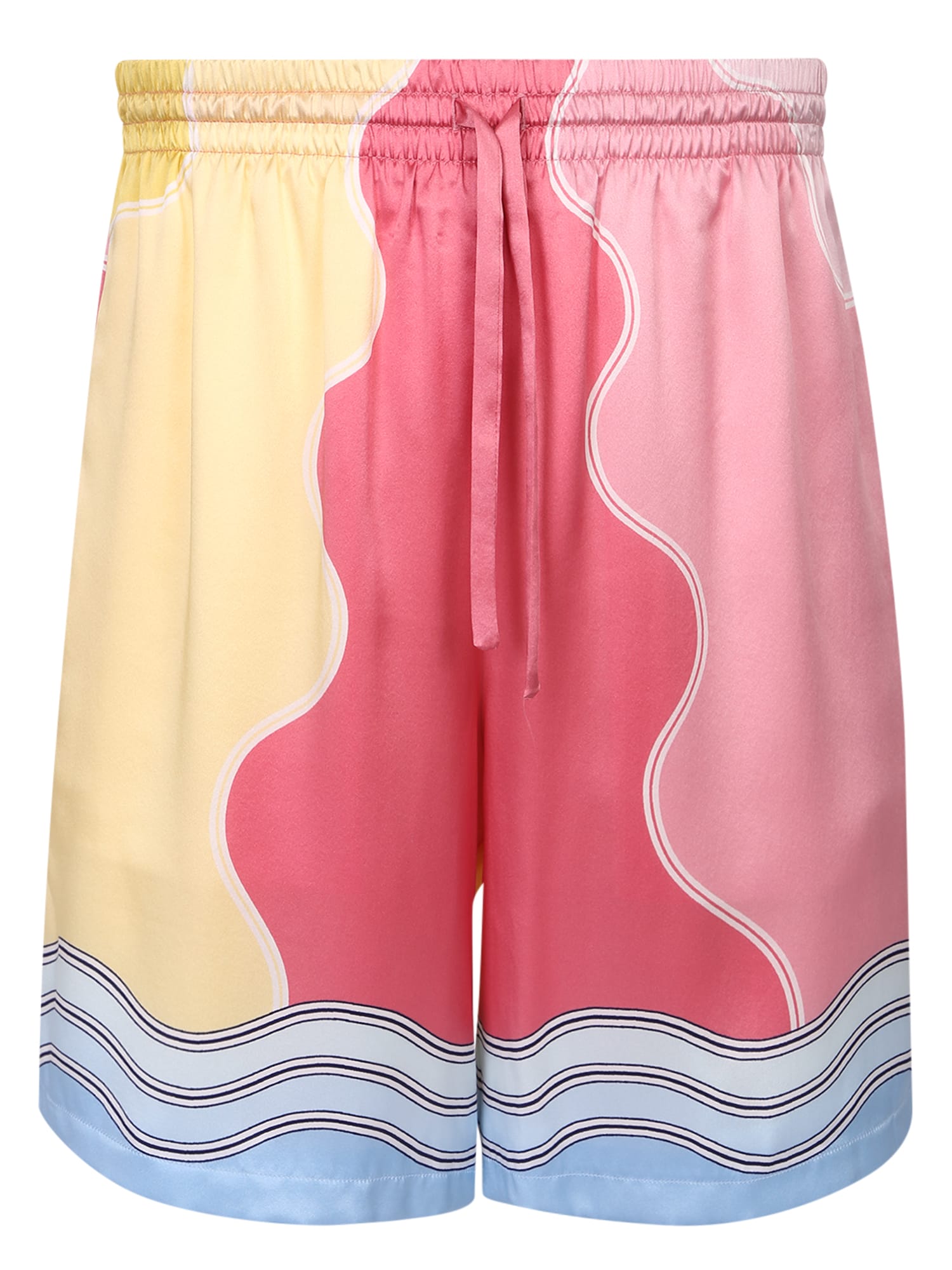 Casablanca Sunset Print Drawstring Shorts