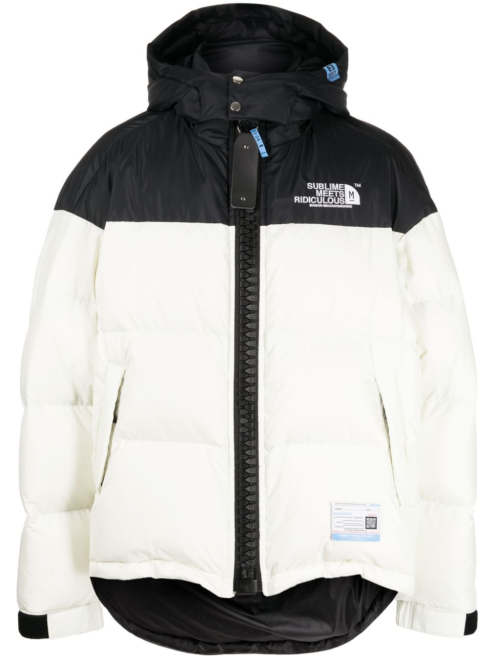 Maison MIHARA YASUHIRO logo刺绣填充夹克 - 白色