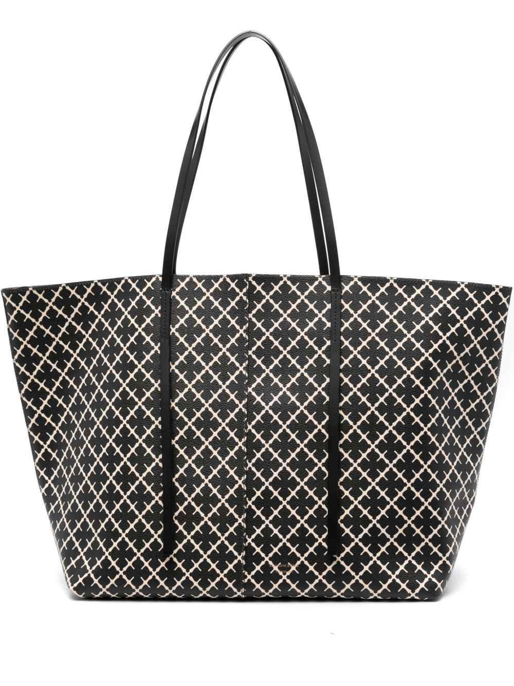 By Malene Birger Abi 经典logo图案托特包 - 黑色