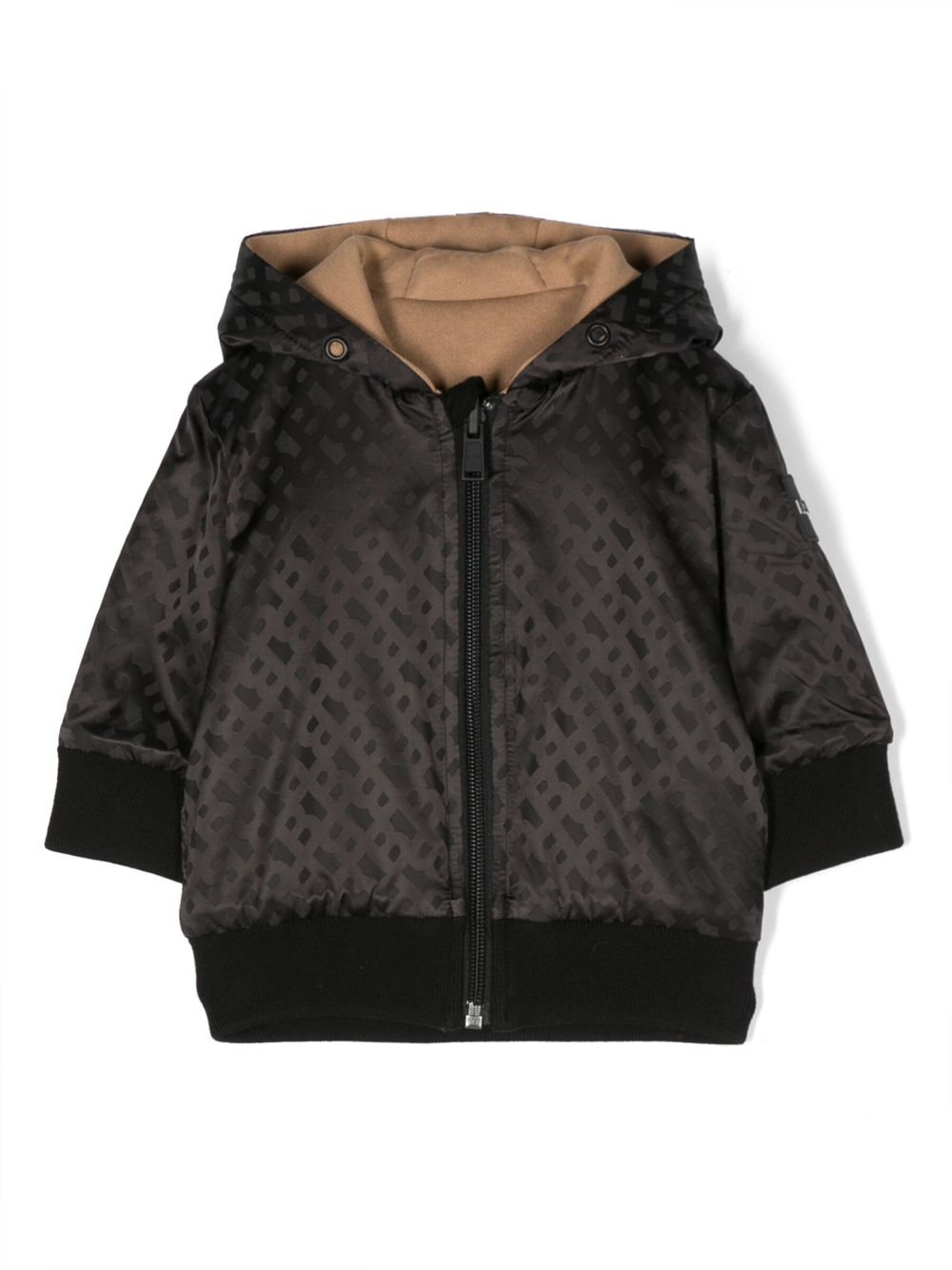 BOSS Kidswear 双面连帽卫衣 - 黑色