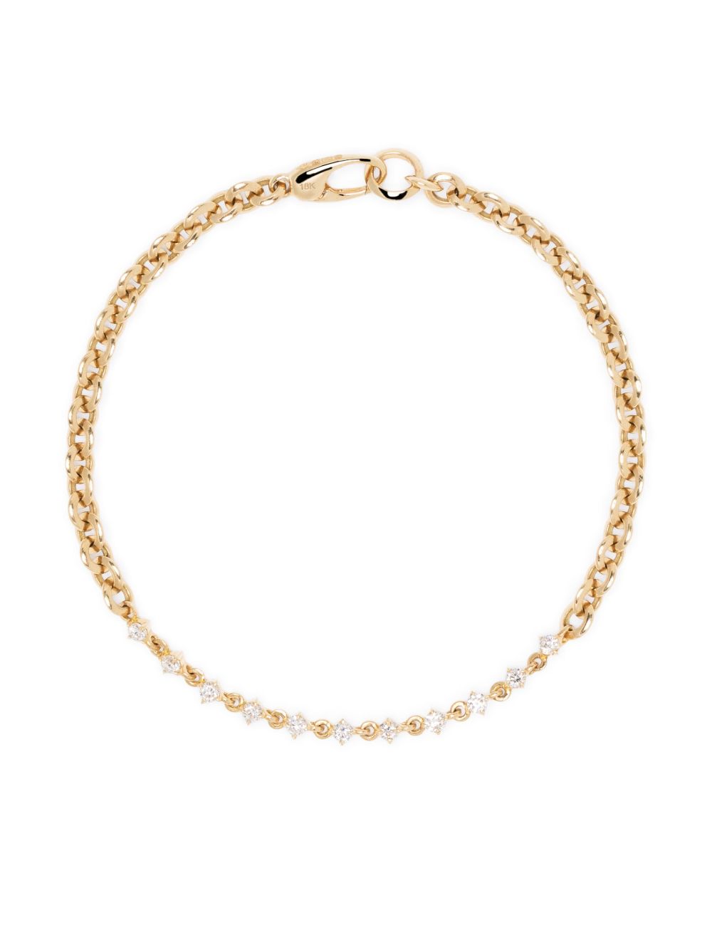 Lizzie Mandler Fine Jewelry 18K黄金 Éclat 钻石链式手链 - 金色