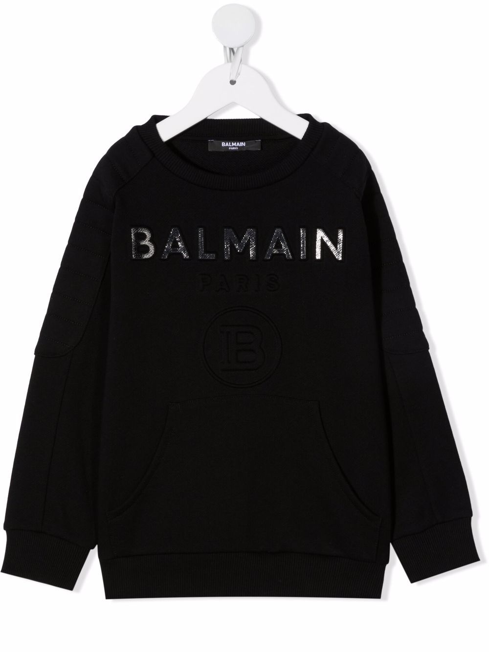 Balmain Kids logo棉卫衣 - 黑色