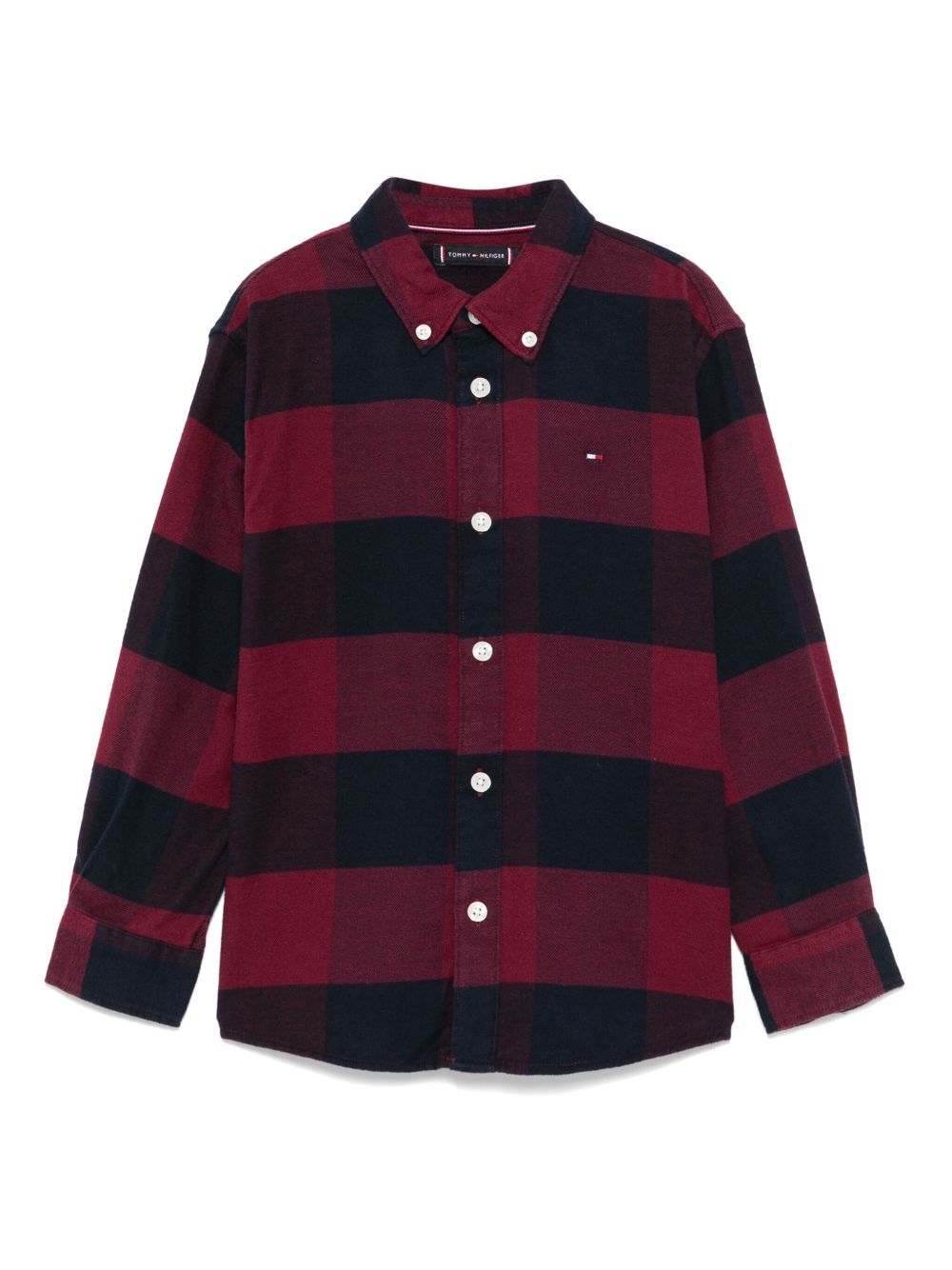 Tommy Hilfiger Junior 格纹法兰绒衬衫 - 红色