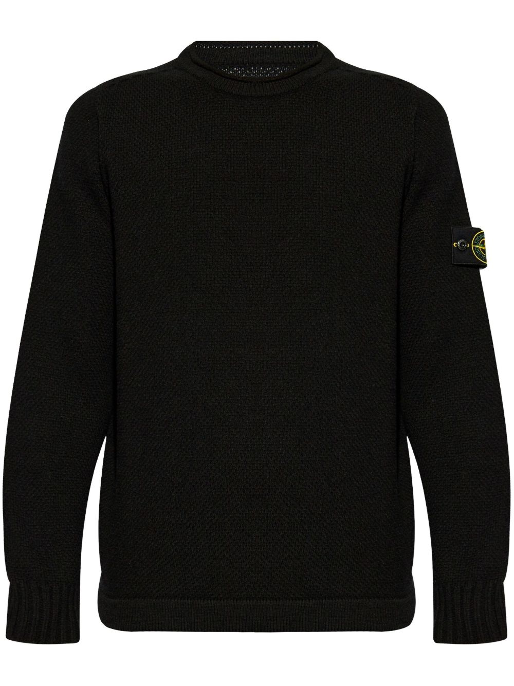 Stone Island 罗盘徽章羊毛毛衣 - 黑色