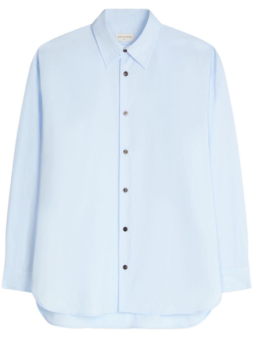 DRIES VAN NOTEN 长袖棉衬衫 - 蓝色