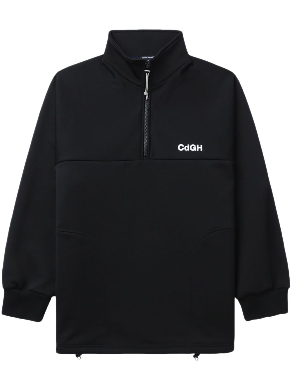Comme des Garçons Homme logo印花拉链领卫衣 - 黑色