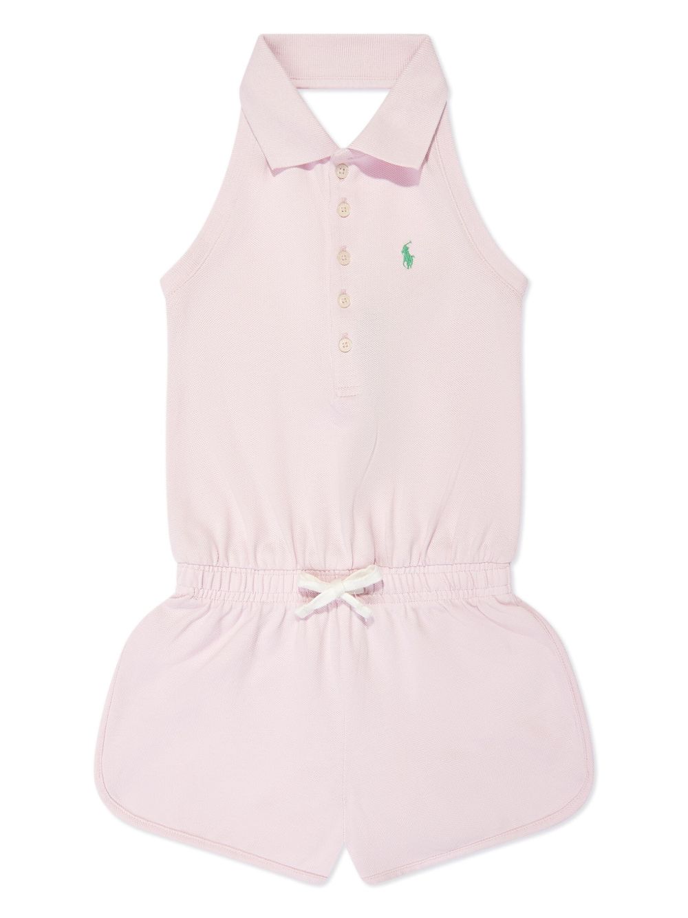 POLO RALPH LAUREN KIDS Polo Pony 连体短裤 - 粉色