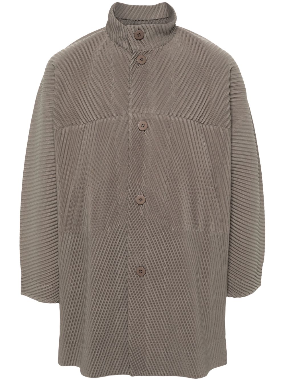 Homme Plissé Issey Miyake MC November 褶饰外套 - 绿色
