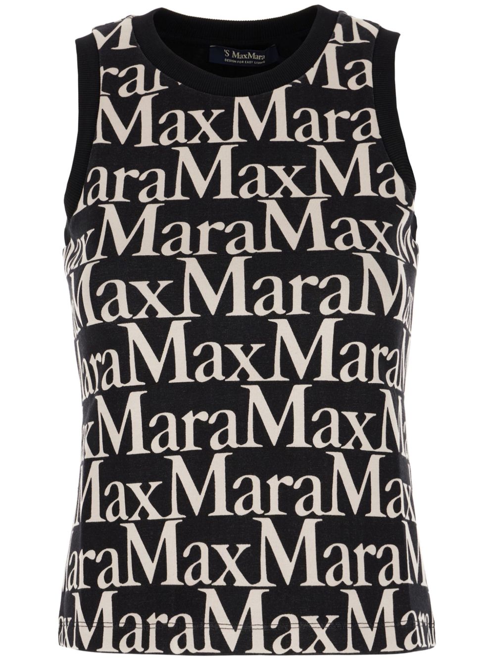 'S Max Mara 印花坦克背心 - 黑色