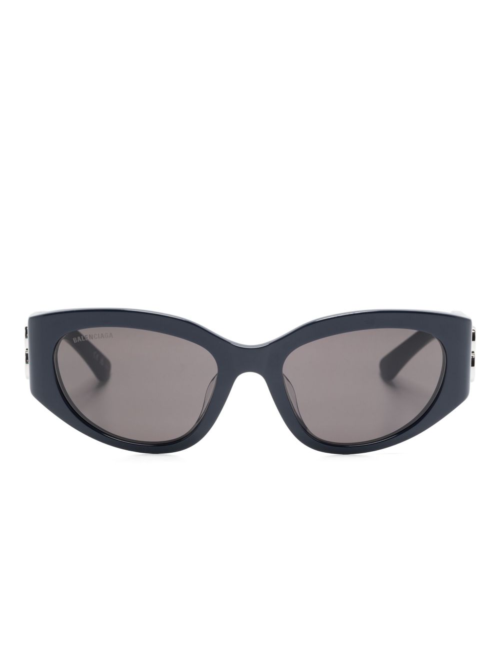 Balenciaga Eyewear Bossy 椭圆形框太阳眼镜 - 蓝色