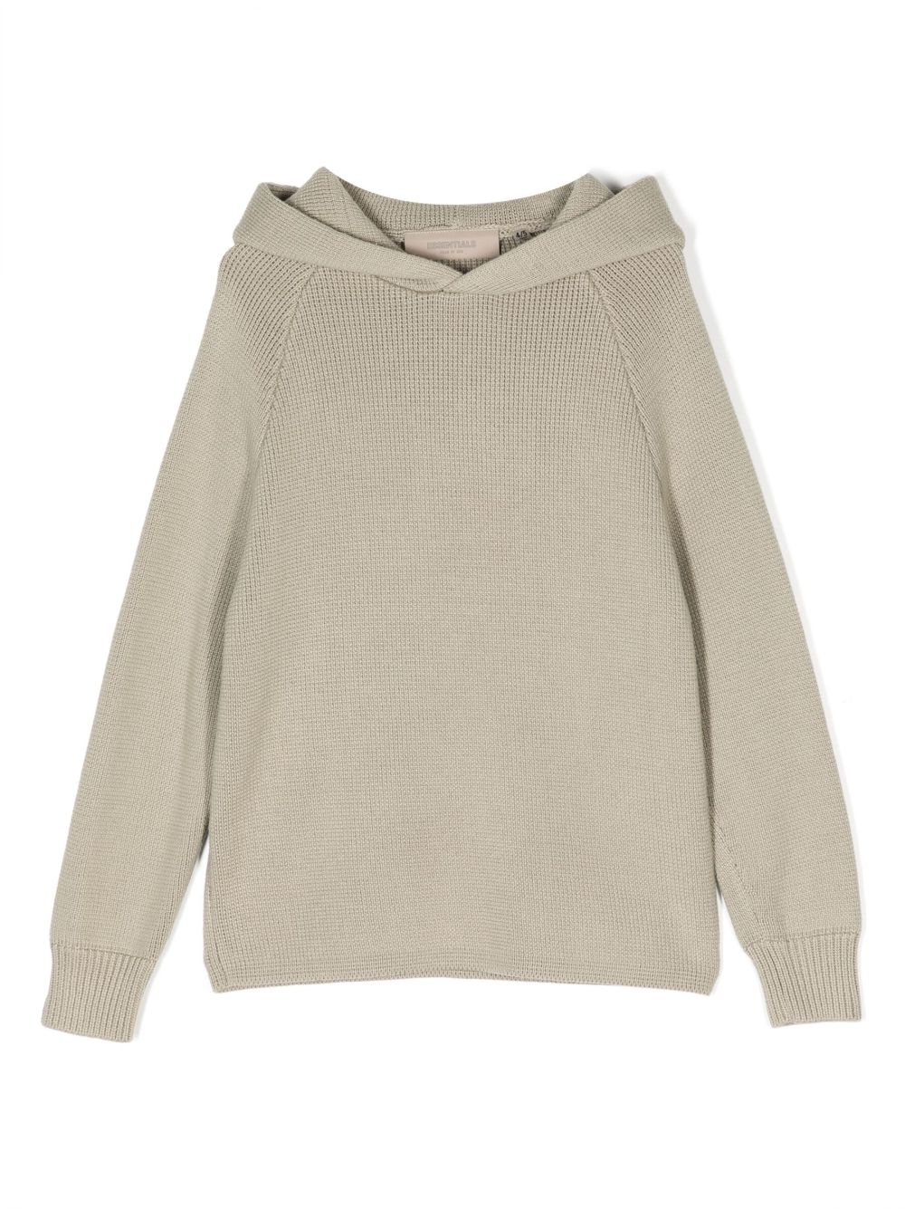 FEAR OF GOD ESSENTIALS KIDS 棉质混纺针织连帽衫 - 绿色