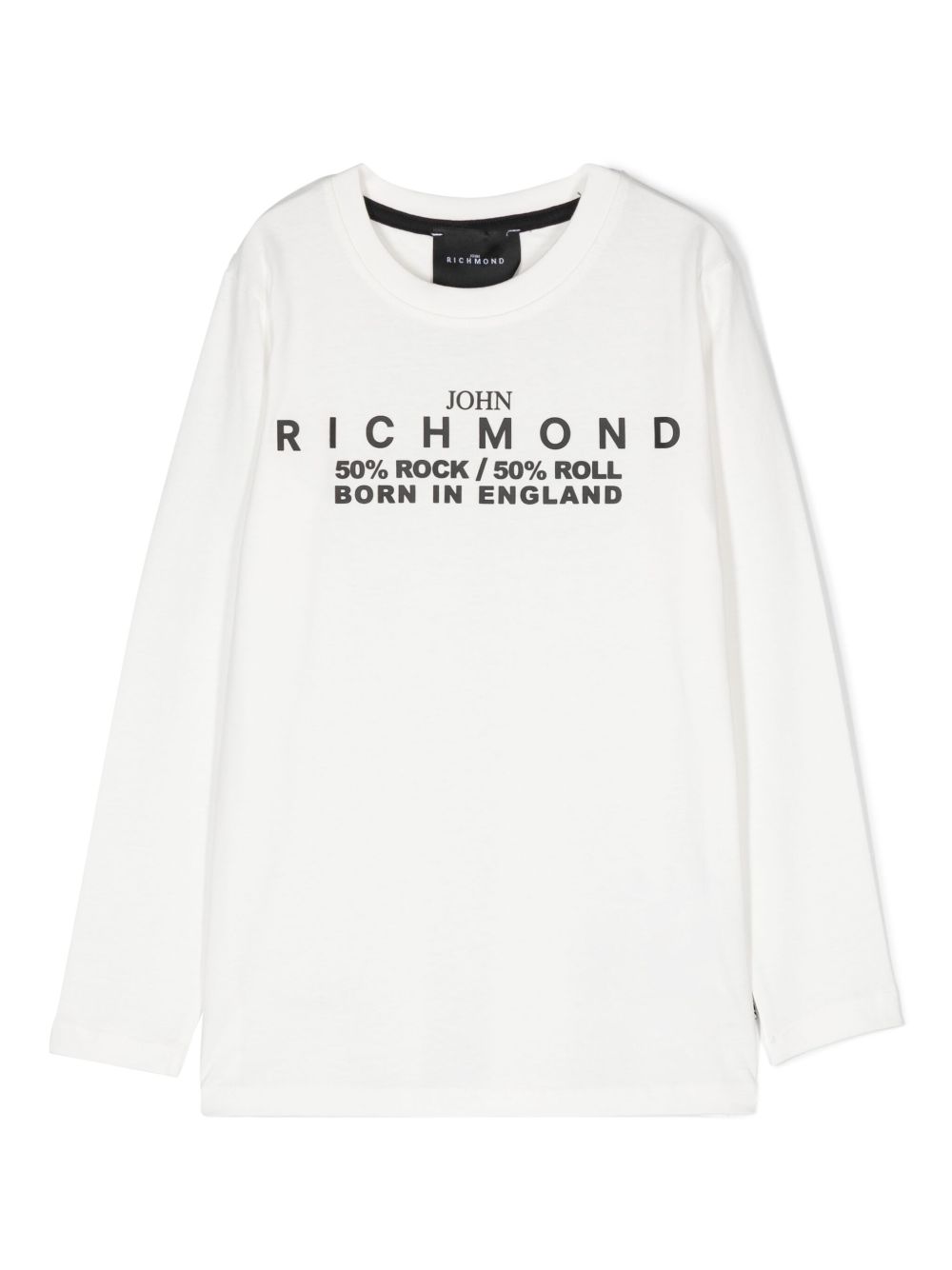 John Richmond Junior 橡胶感logo T恤 - 白色