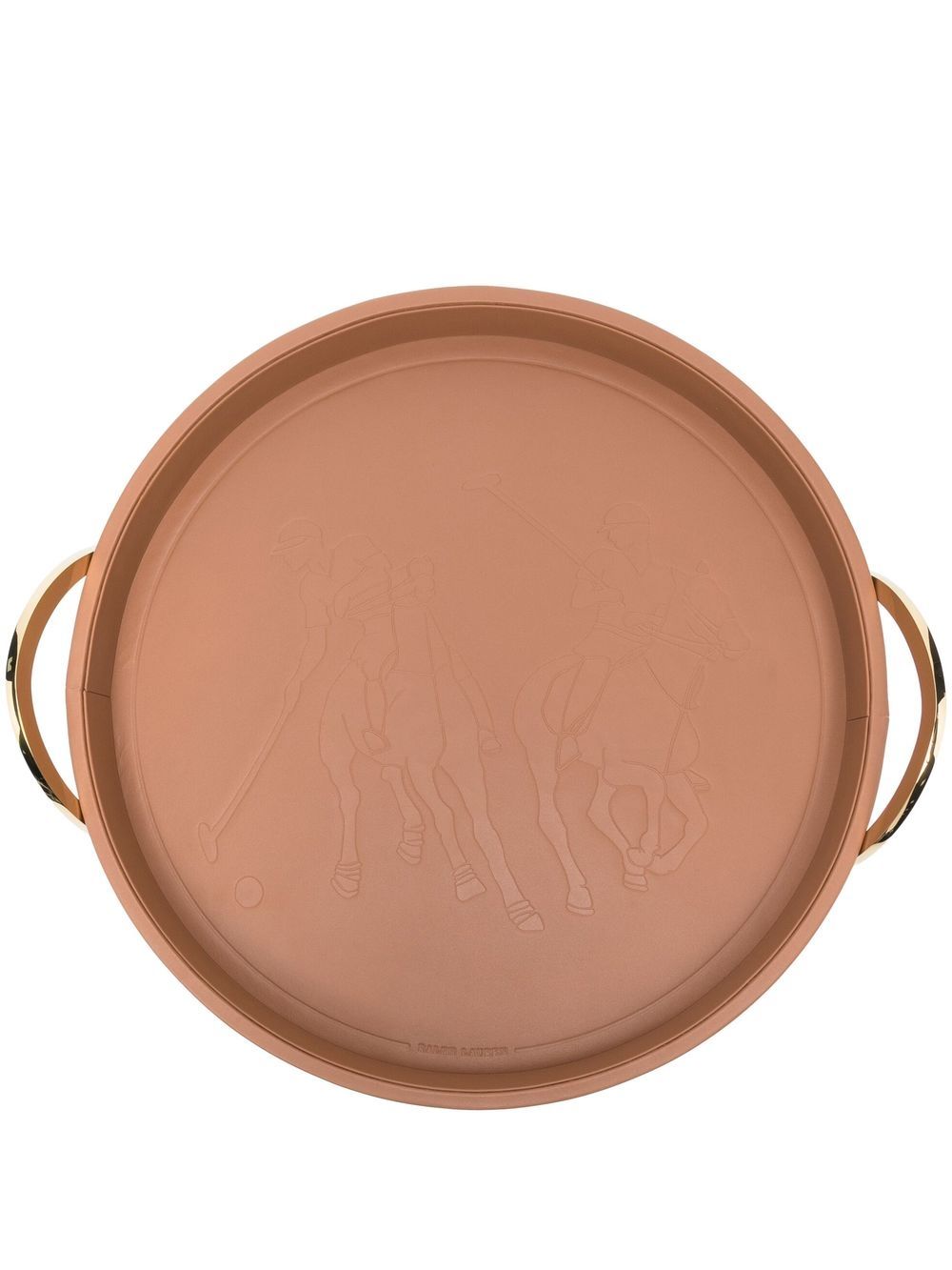 Ralph Lauren Home 皮质凹面压花印花托盘 - 中性色