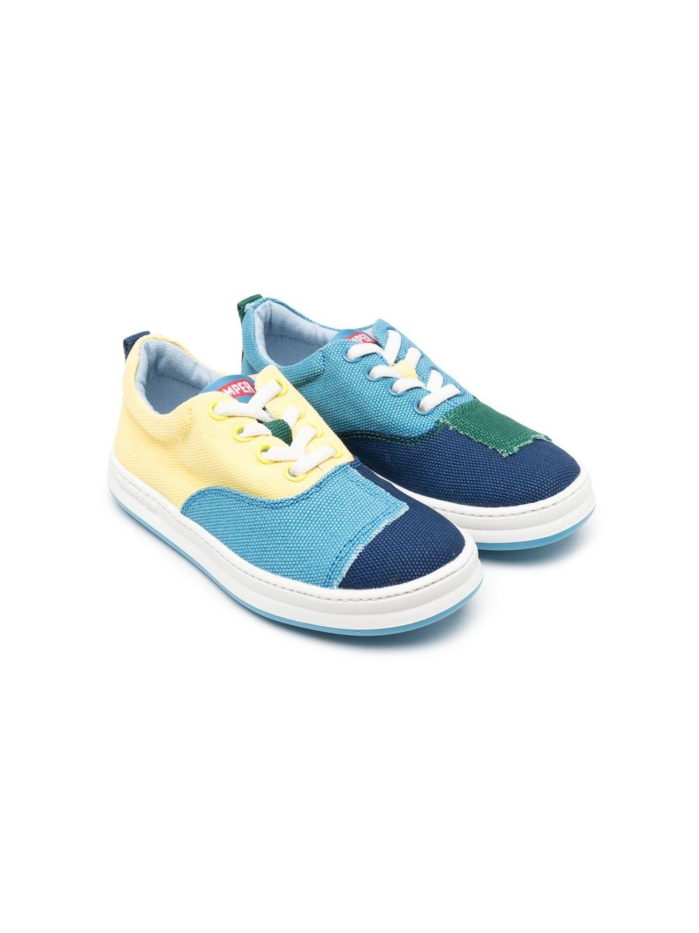 Camper Kids Runner Four 拼贴设计运动鞋 - 蓝色