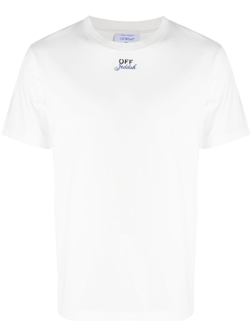 Off-White Jeddah logo印花棉T恤 - 白色