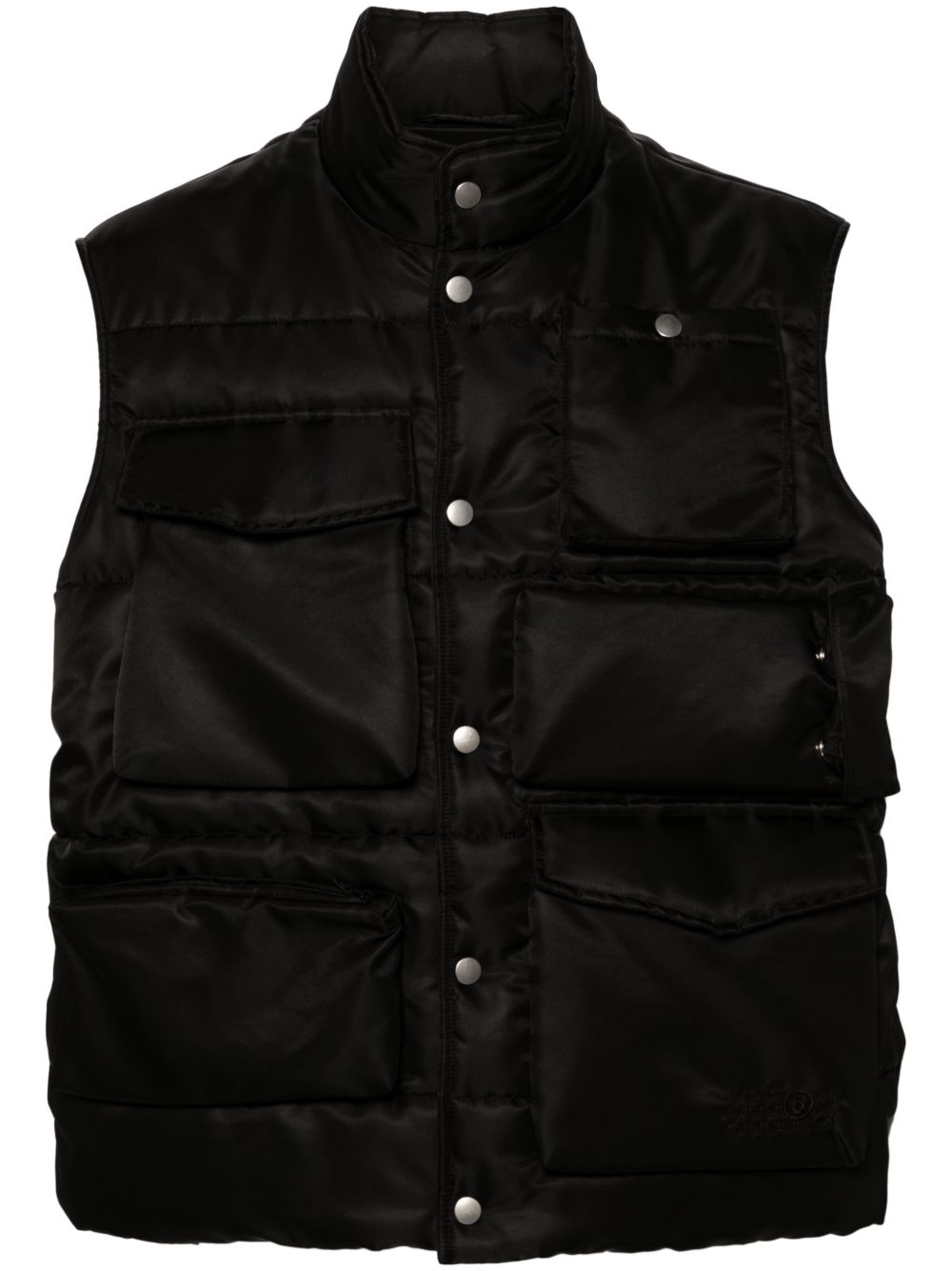 MM6 Maison Margiela 单缝线logo马甲 - 黑色