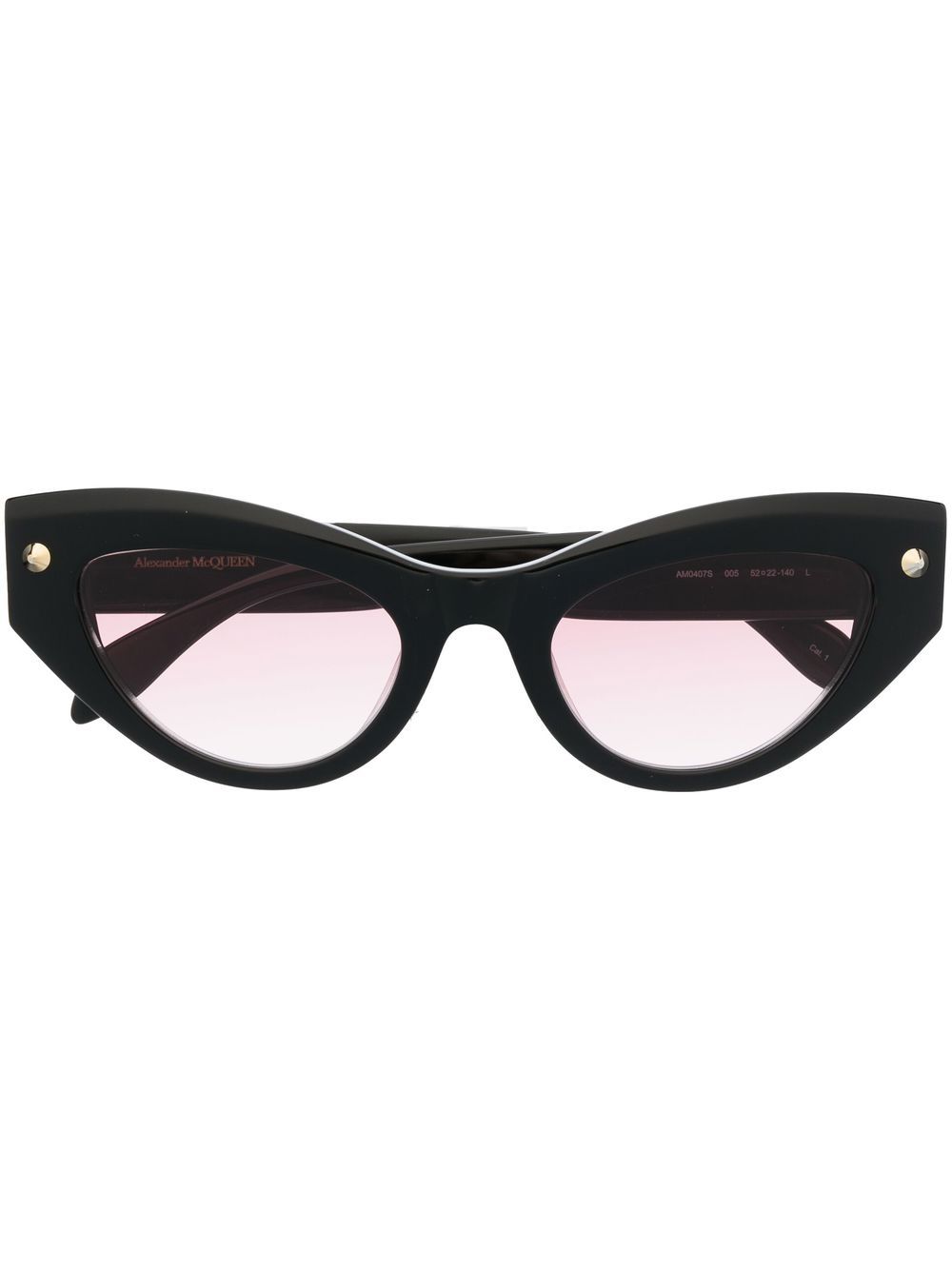Alexander McQueen Eyewear 猫眼框太阳眼镜 - 黑色