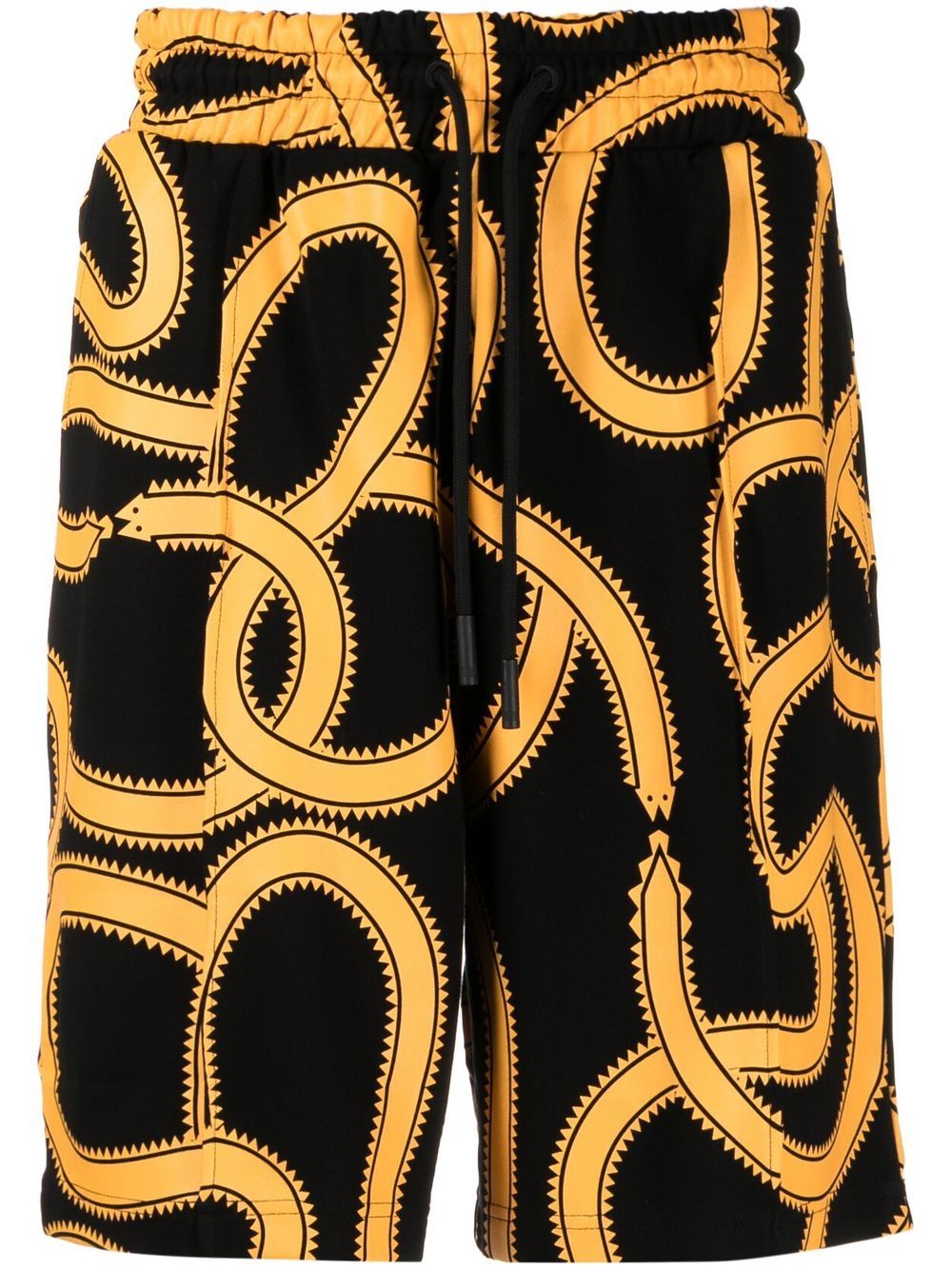 Marcelo Burlon County of Milan Snakes print track shorts - 黑色