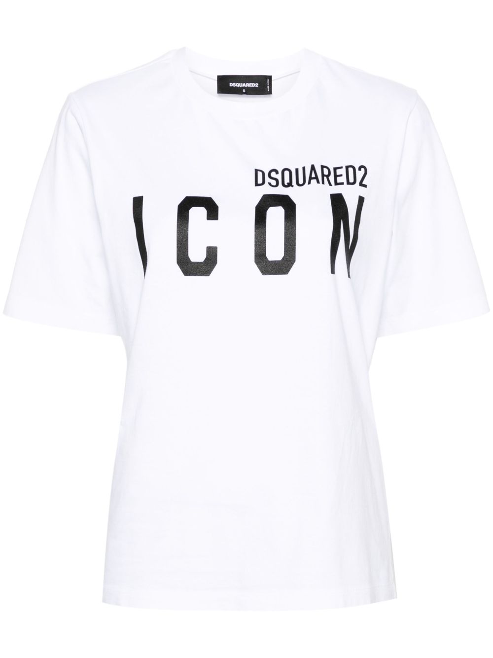 DSQUARED2 logo印花棉T恤 - 白色