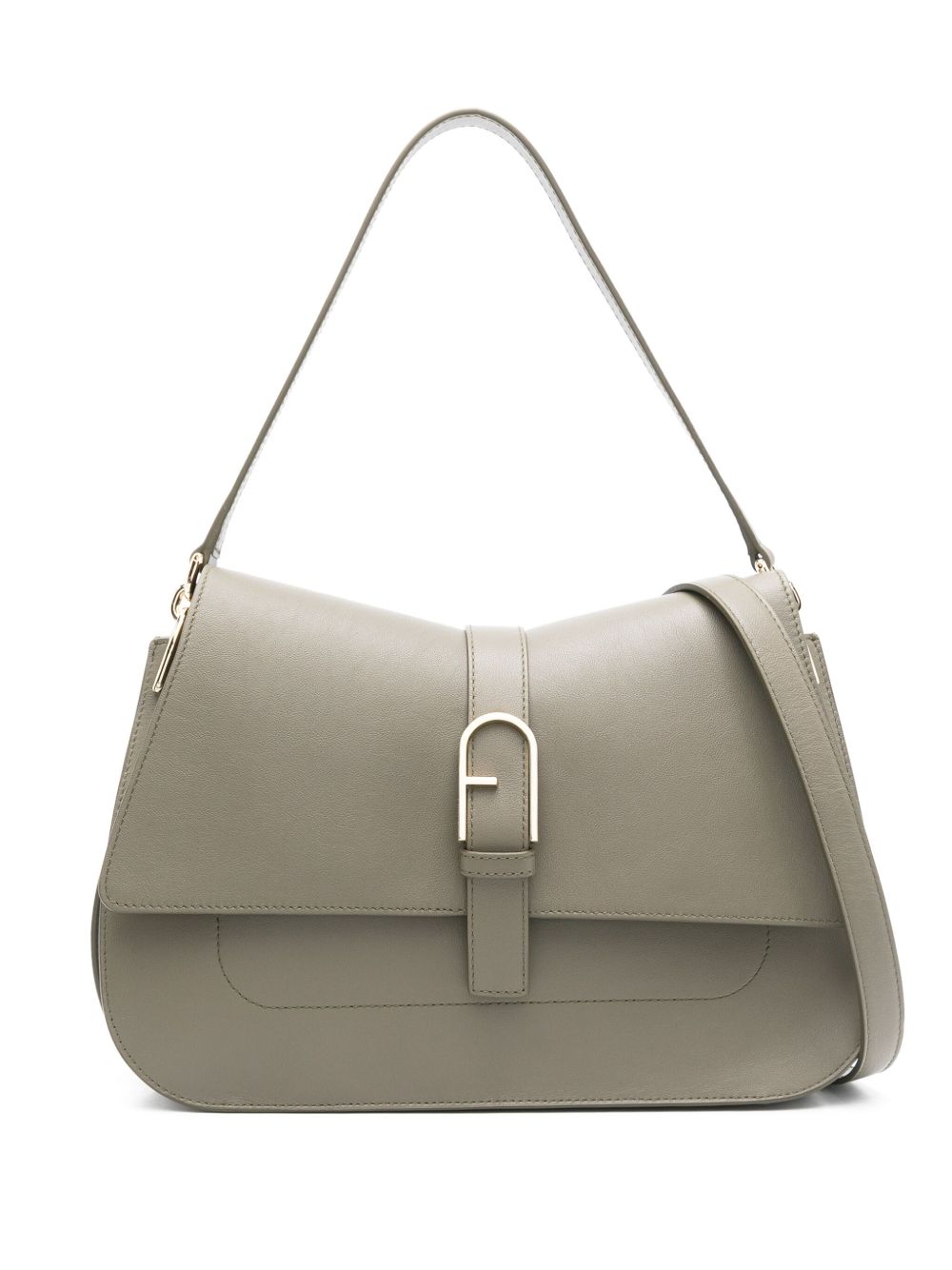 Furla logo扣环手提包 - 绿色