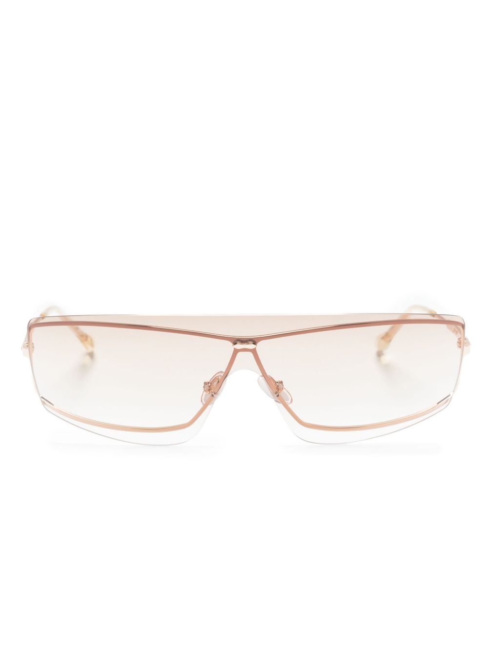 Isabel Marant Eyewear 渐色盾形太阳眼镜 - 金色