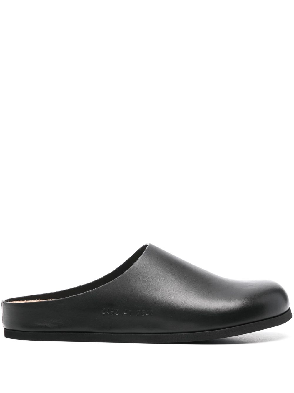 Common Projects 序列号拖鞋 - 黑色