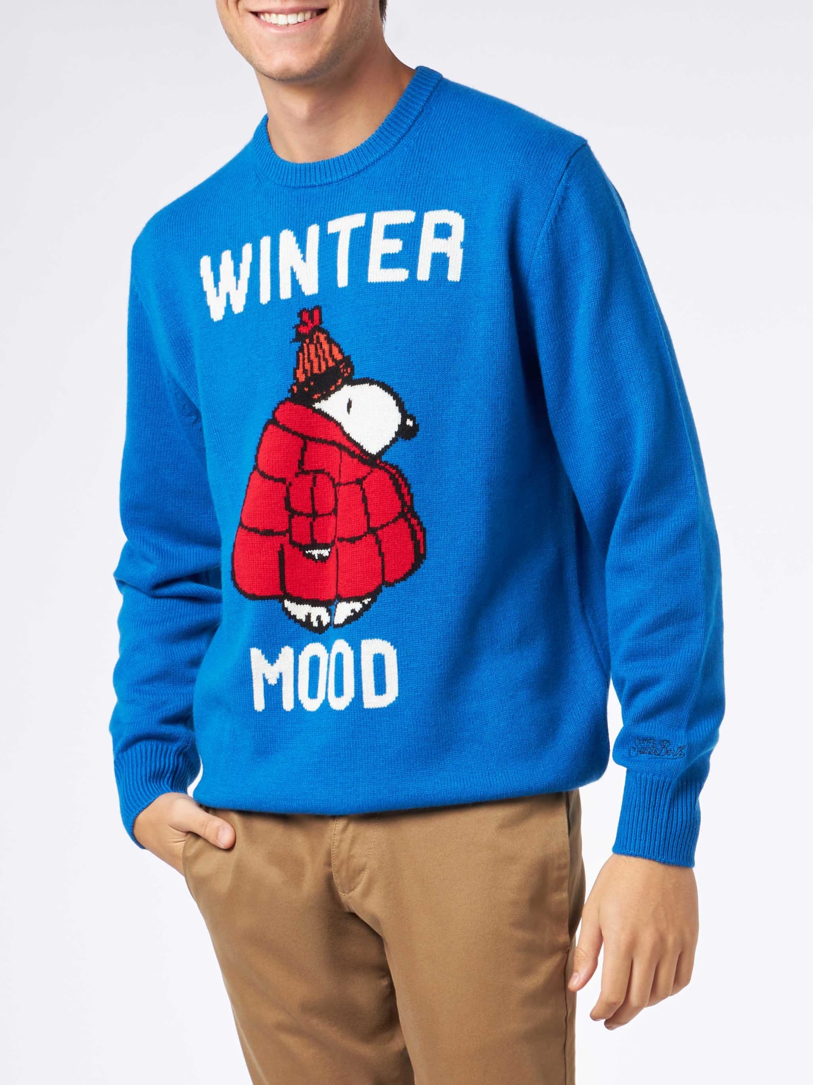 MC2 Saint Barth Snoopy Winter Mood Man Sweater Peanuts Special Edition