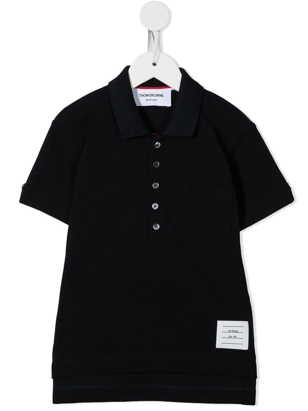 Thom Browne Kids 经典短袖polo衫 - 蓝色