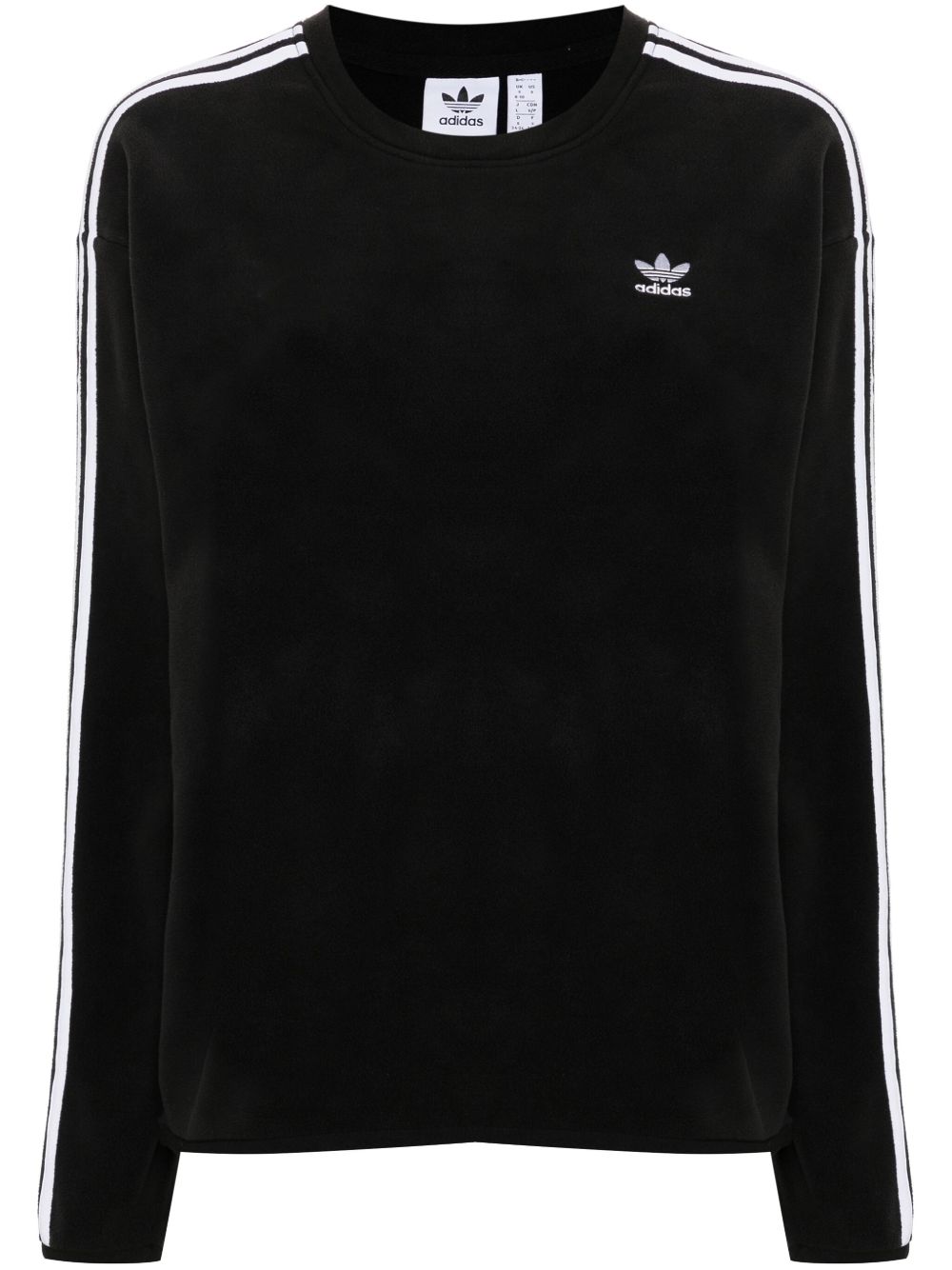 adidas 三条纹双面卫衣 - 黑色