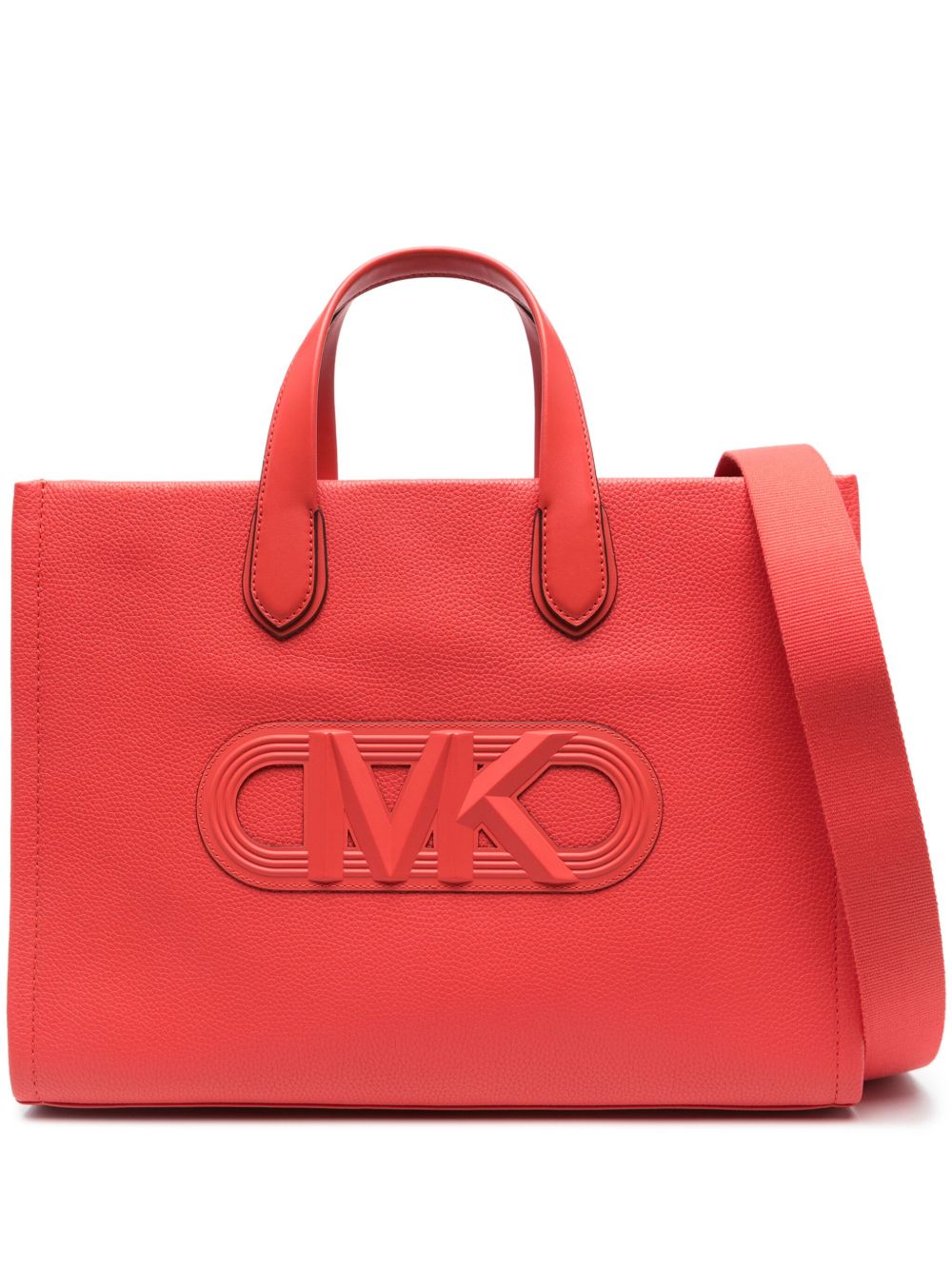 Michael Michael Kors Gigi 皮质手提包 - 红色