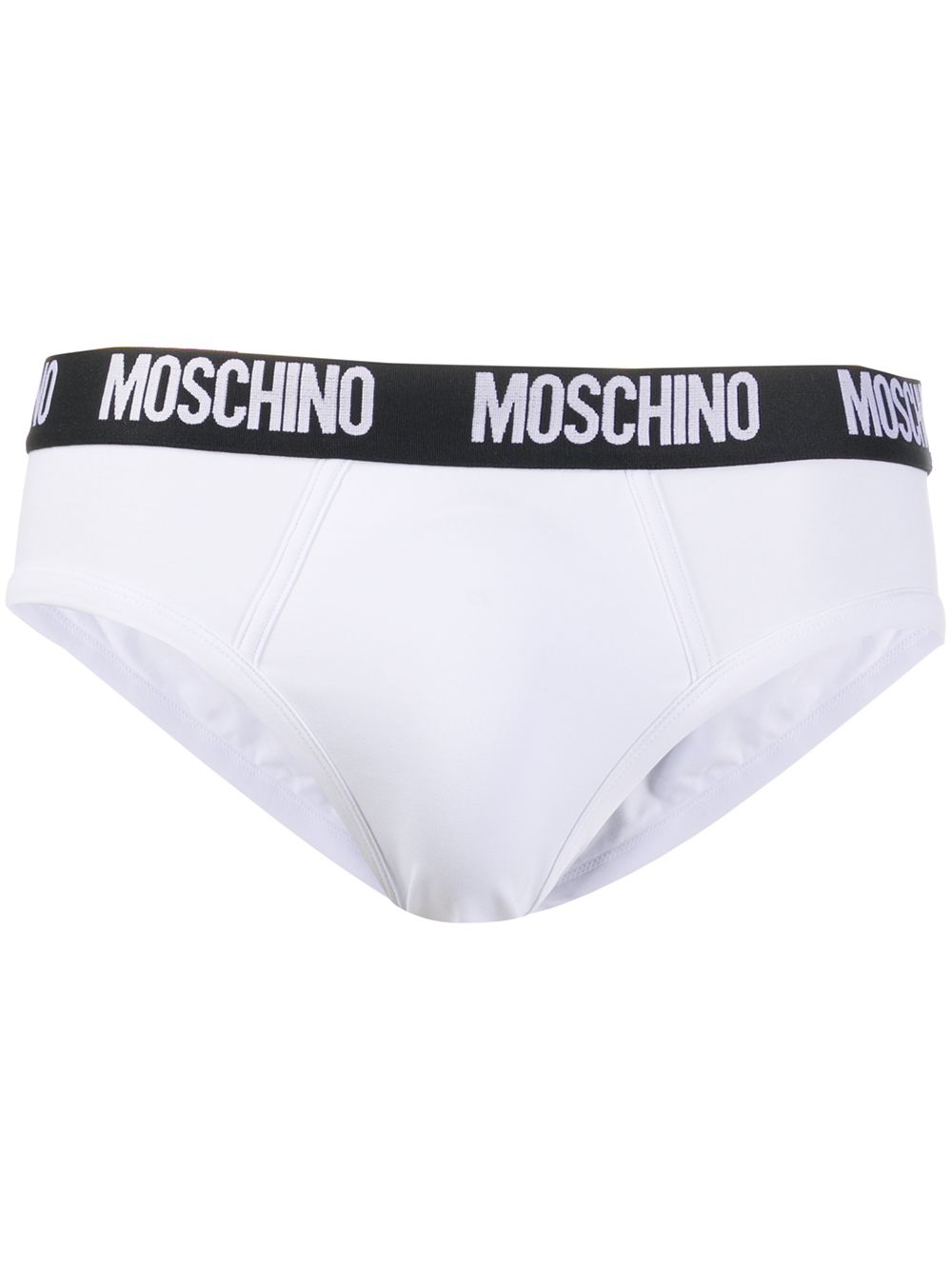 Moschino 莫斯奇诺 logo裤腰三角裤 - 白色