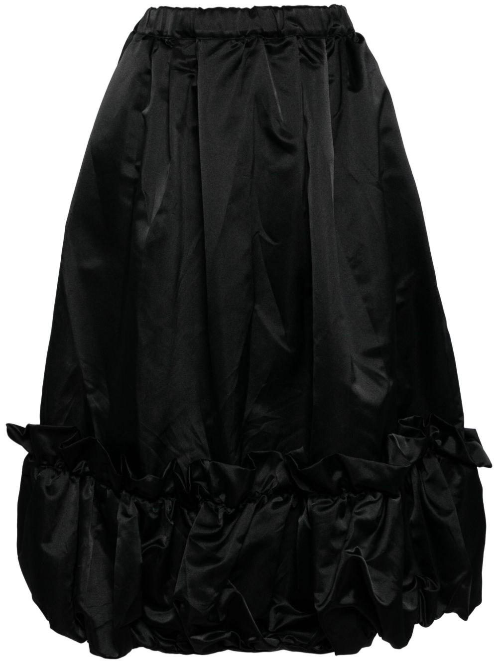 Comme Des Garçons Comme Des Garçons 查米尤斯绉缎伞形半身裙 - 黑色