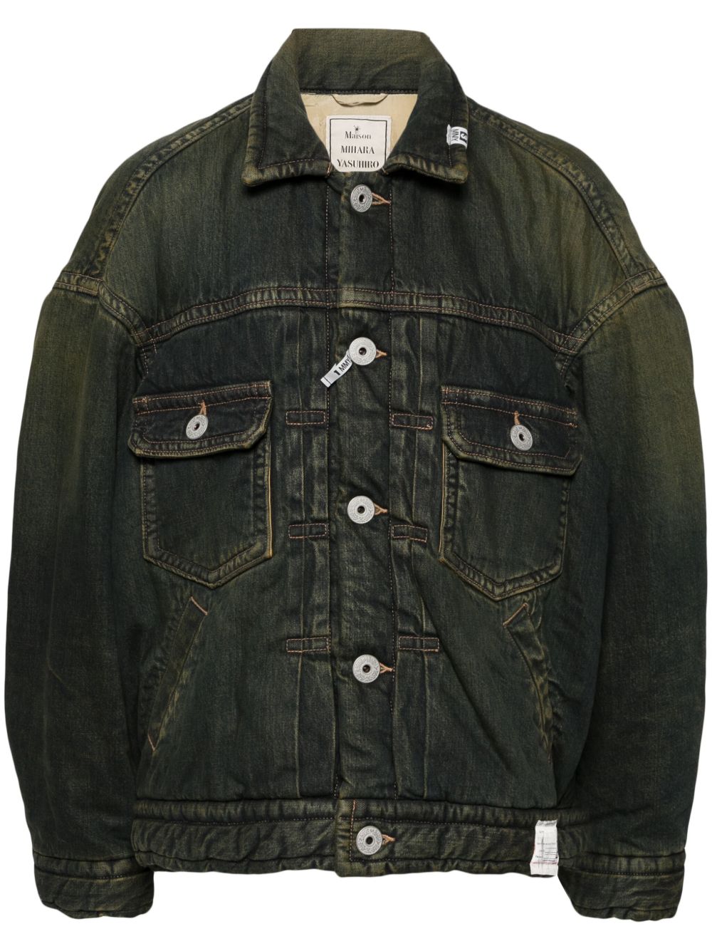 Maison MIHARA YASUHIRO 牛仔蓬松夹克 - 蓝色