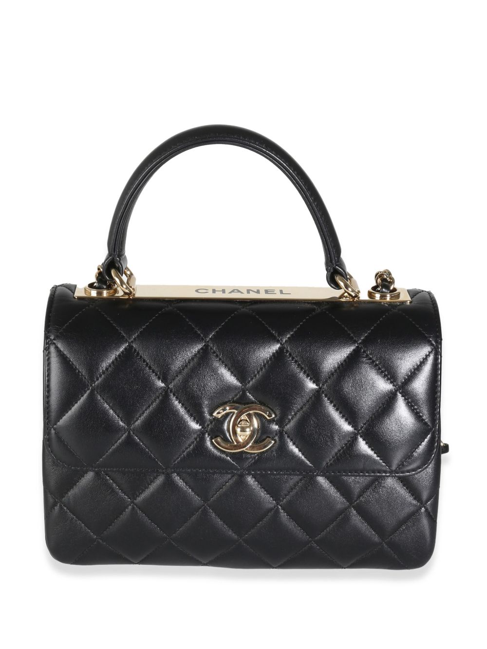 CHANEL Pre-Owned Flap 中号手提包（2021-2023年典藏款） - 黑色