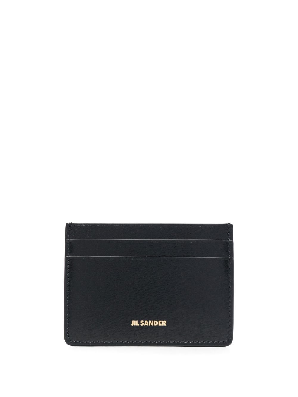 Jil Sander logo皮质卡夹 - 黑色