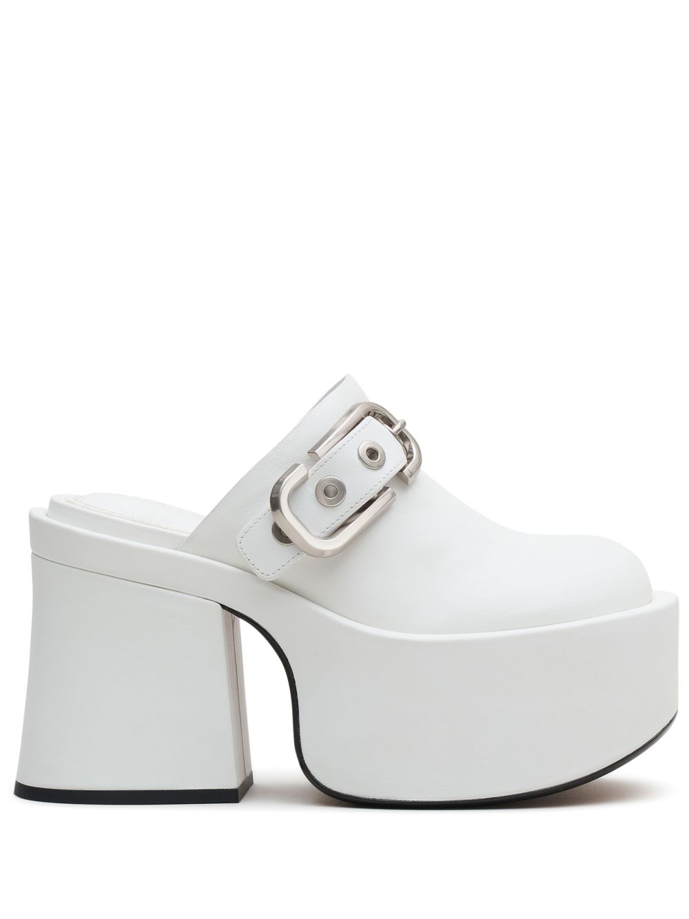 Marc Jacobs The J Marc 皮质木屐凉鞋 - 白色
