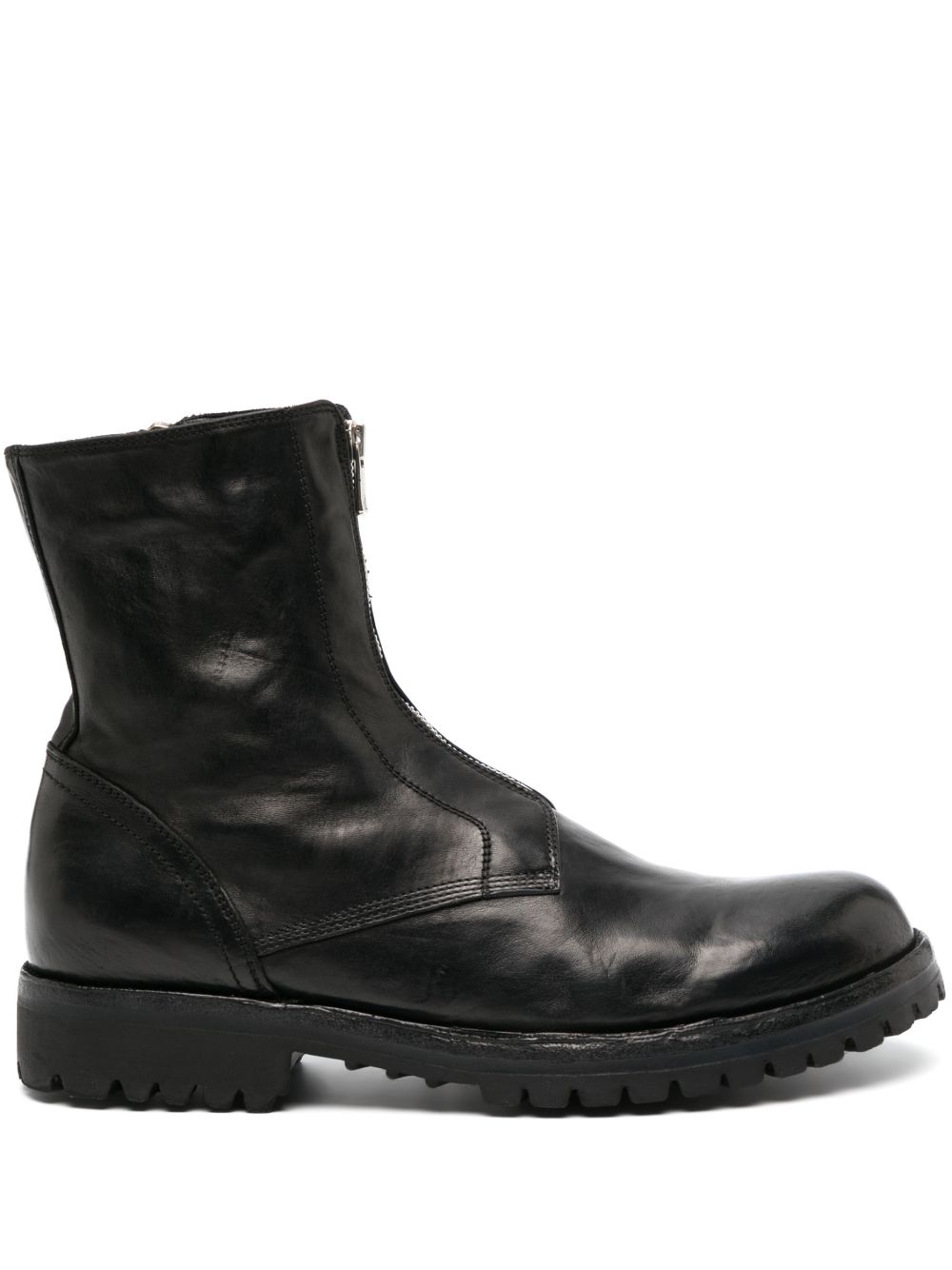 Officine Creative Ikonic 003 皮质及踝靴 - 黑色