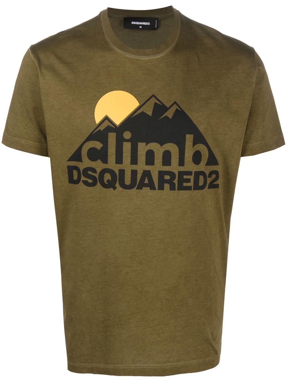 DSQUARED2 Climb logo印花T恤 - 绿色