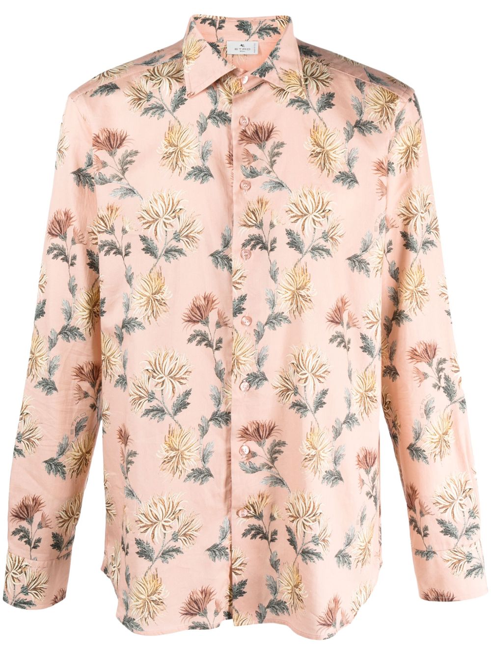 ETRO 花卉印花棉衬衫 - 粉色