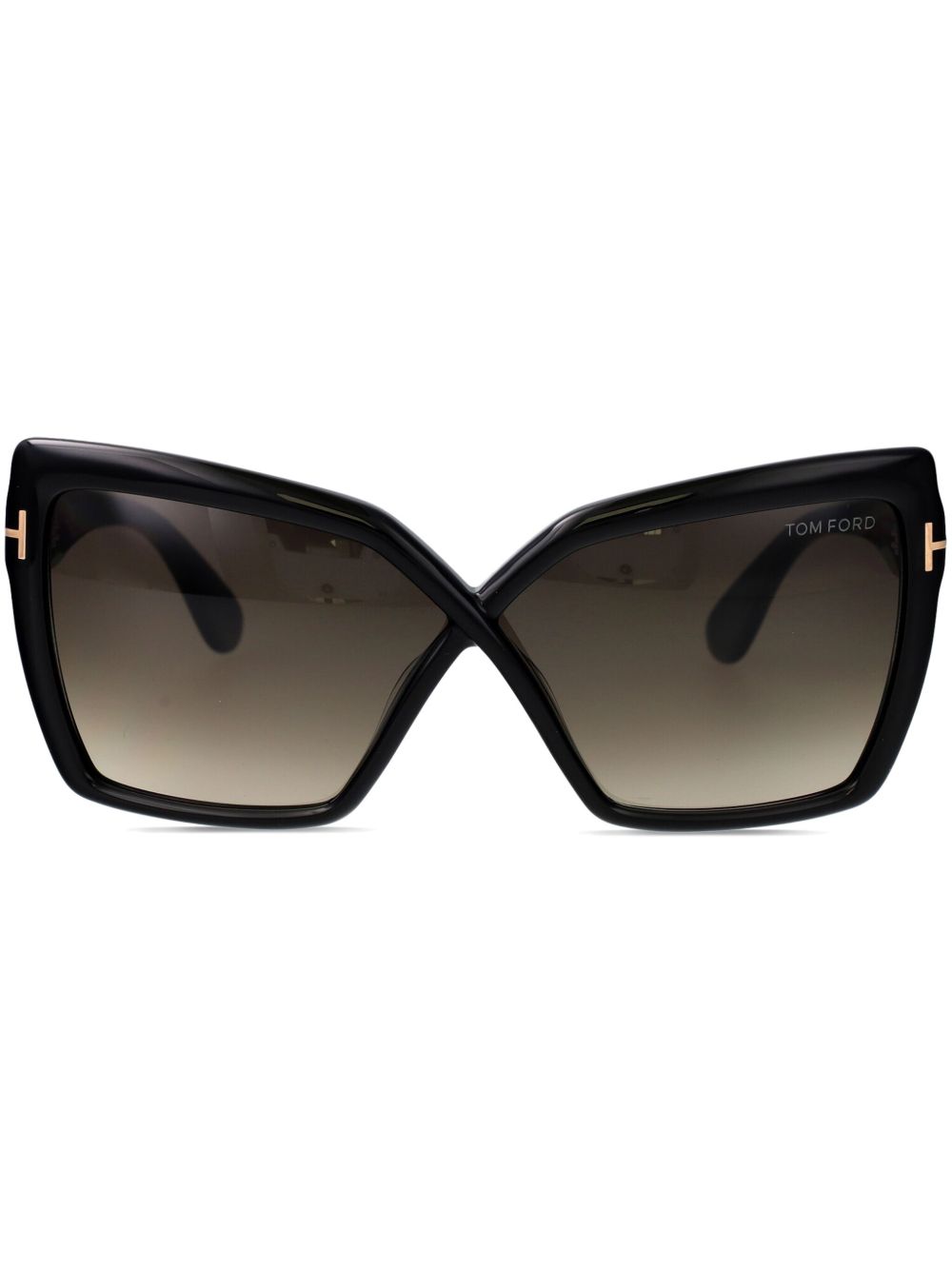 TOM FORD Eyewear 超大框太阳眼镜 - 褐色