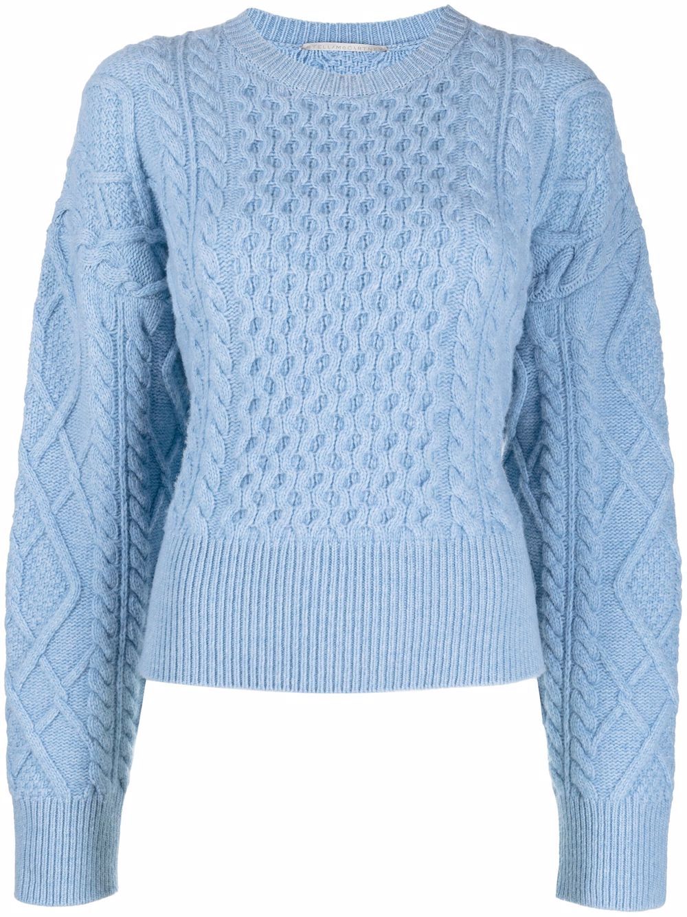 Stella McCartney 斯特拉·麦卡特尼 Aran 针织短款毛衣 - 蓝色