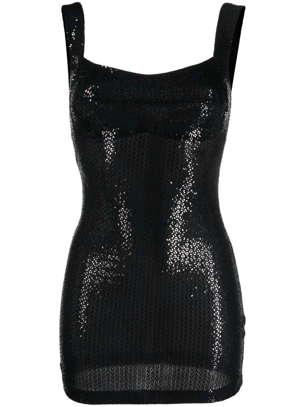 Atu Body Couture 亮片紧身迷你连衣裙 - 黑色