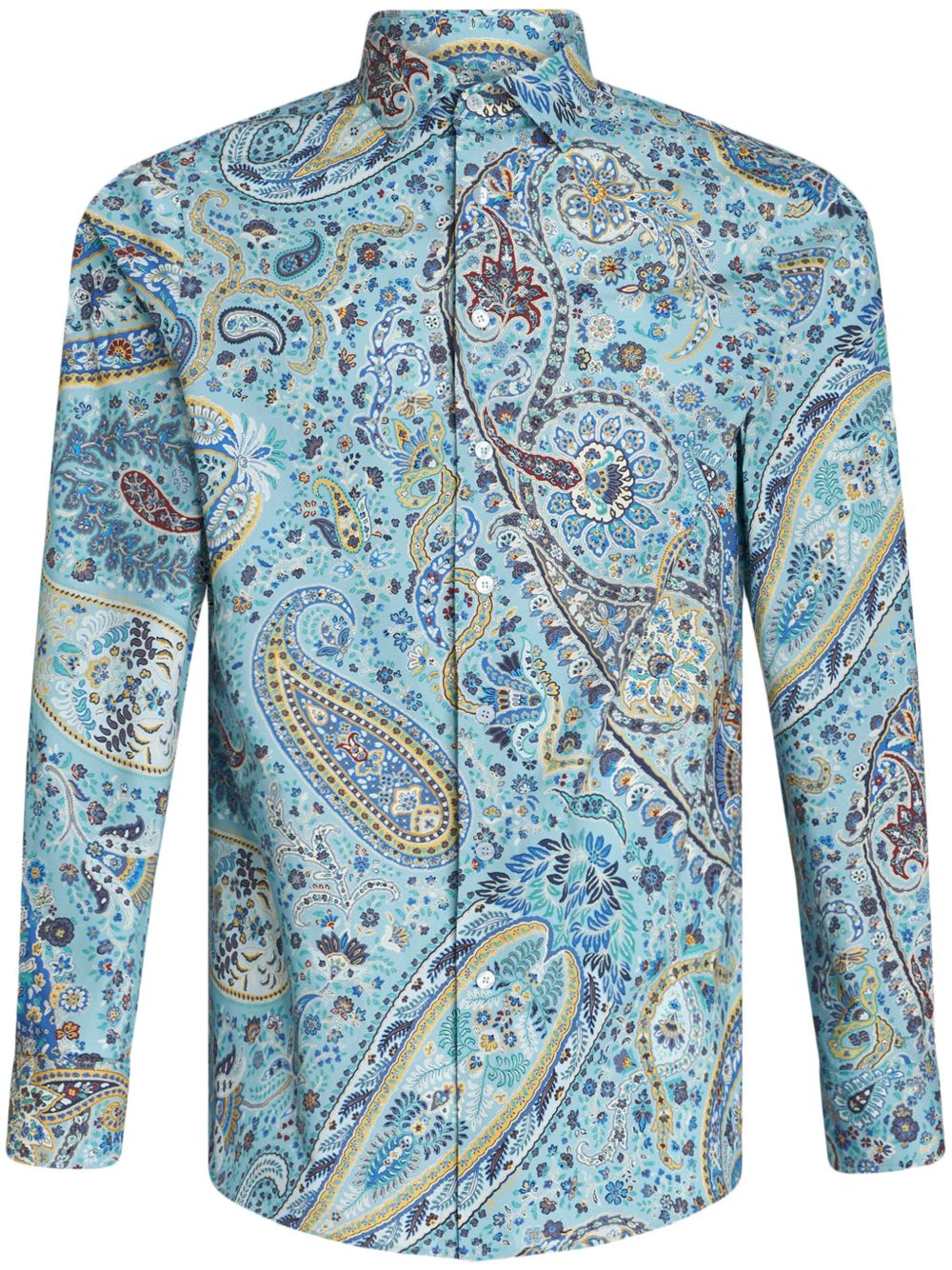ETRO 佩斯理印花棉衬衫 - 蓝色
