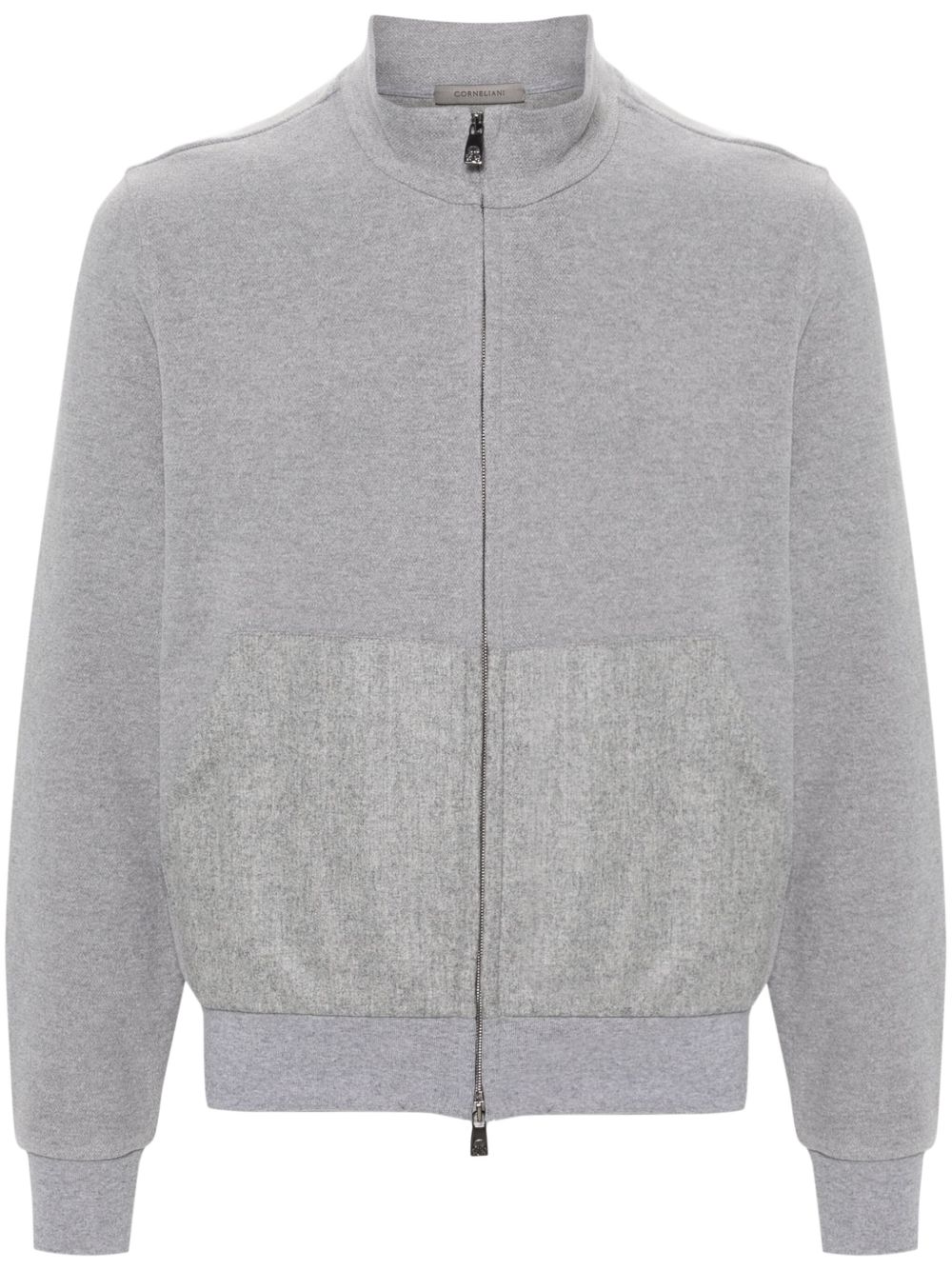 Corneliani 企领拉链卫衣 - 灰色