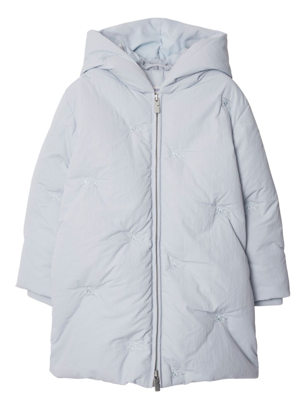 Burberry Kids Equestrian Knight logo填充外套 - 蓝色