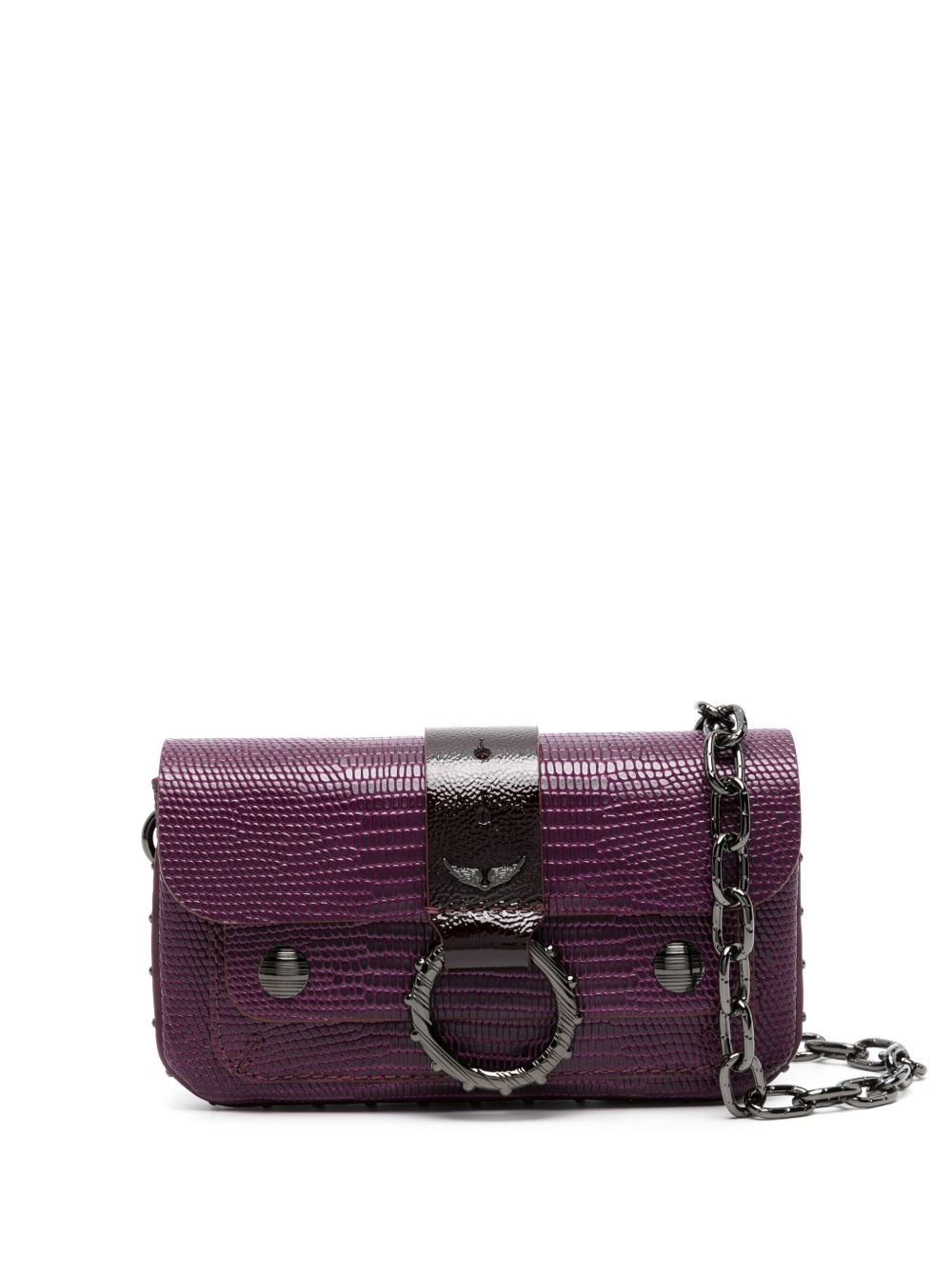 Zadig&Voltaire Kate Wallet 蜥蜴压纹迷你包 - 紫色