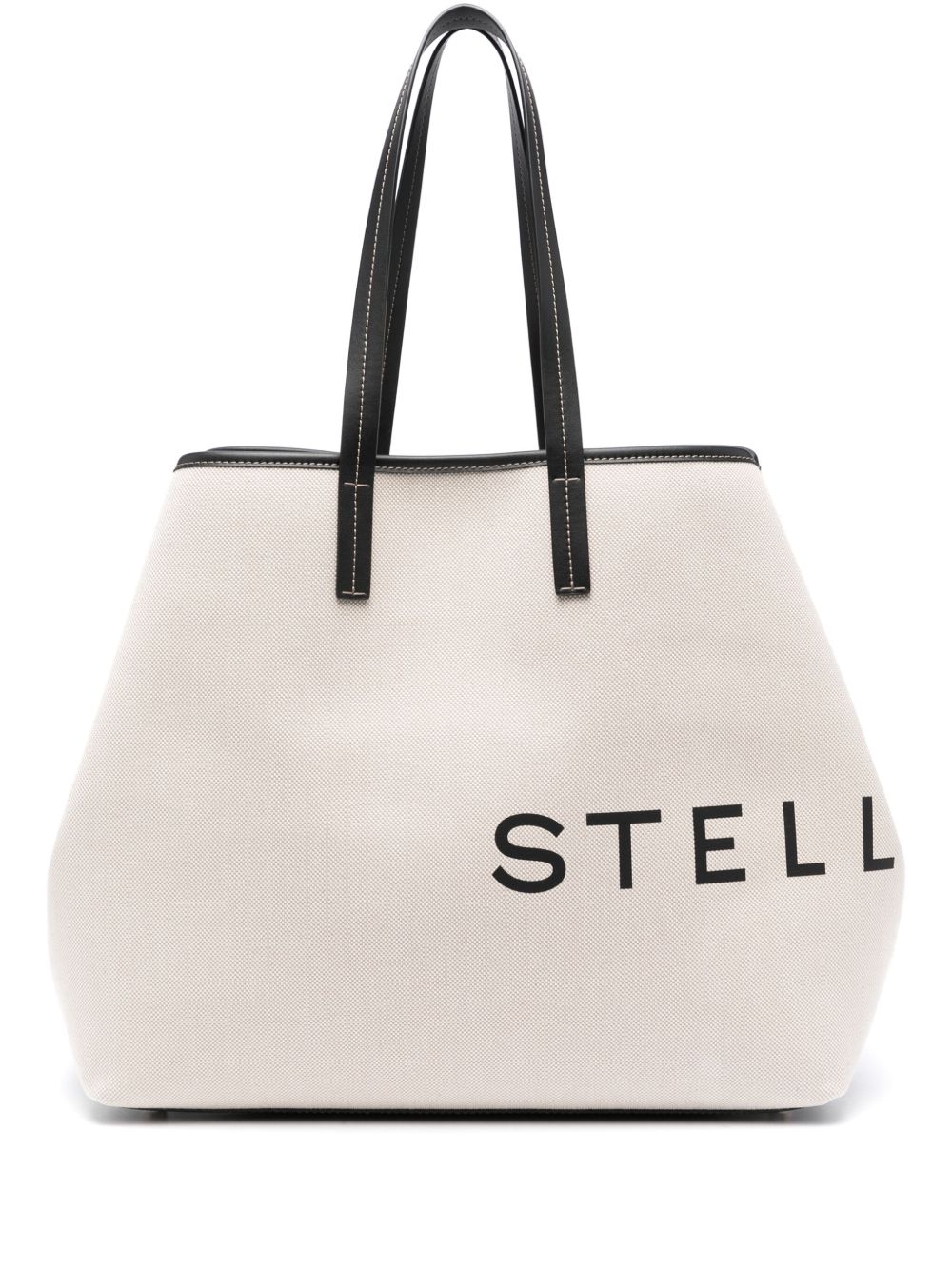 Stella McCartney logo印花可拆卸钱包手提包 - 中性色