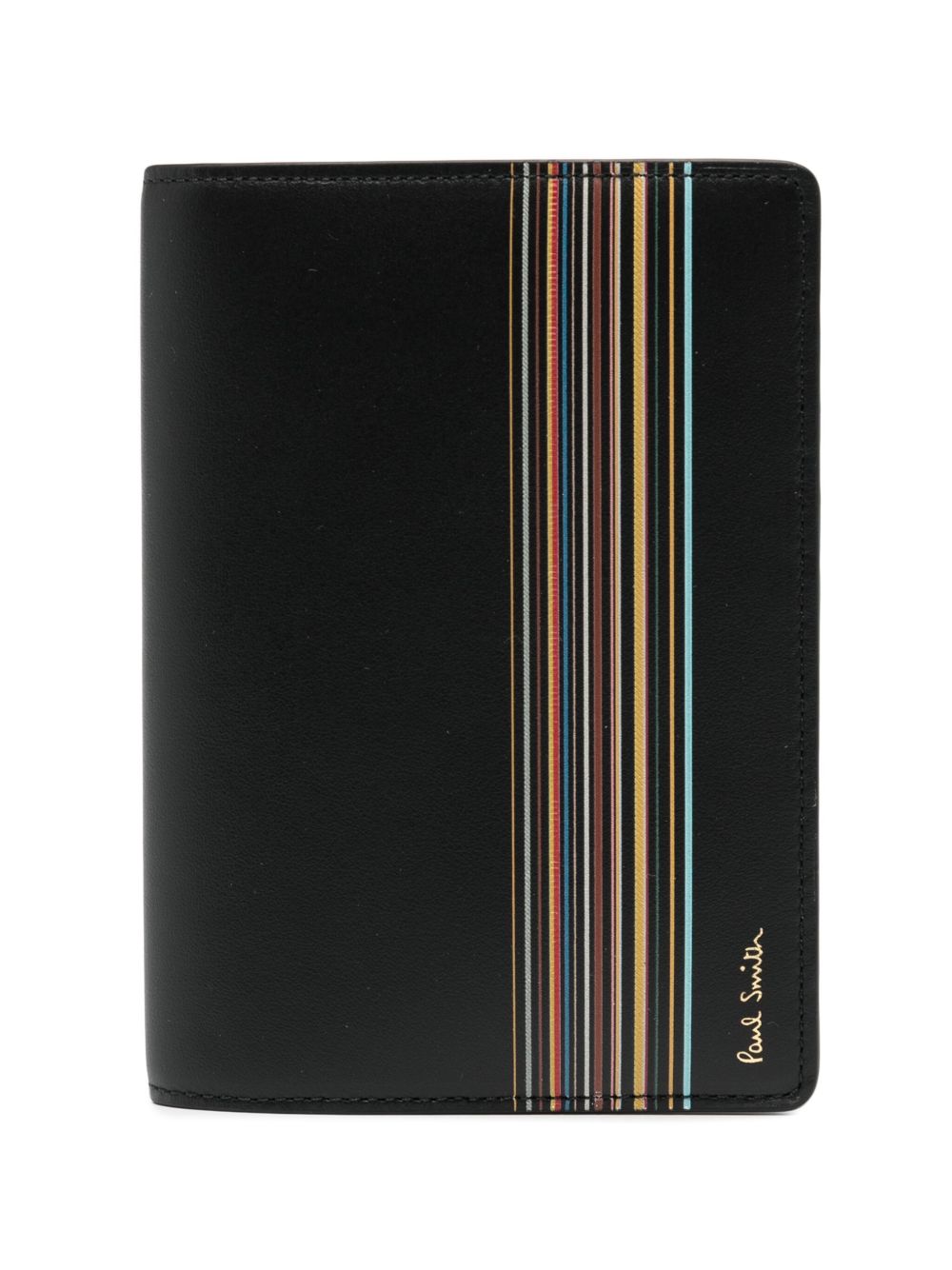 Paul Smith Signature Stripe 皮质护照夹 - 黑色